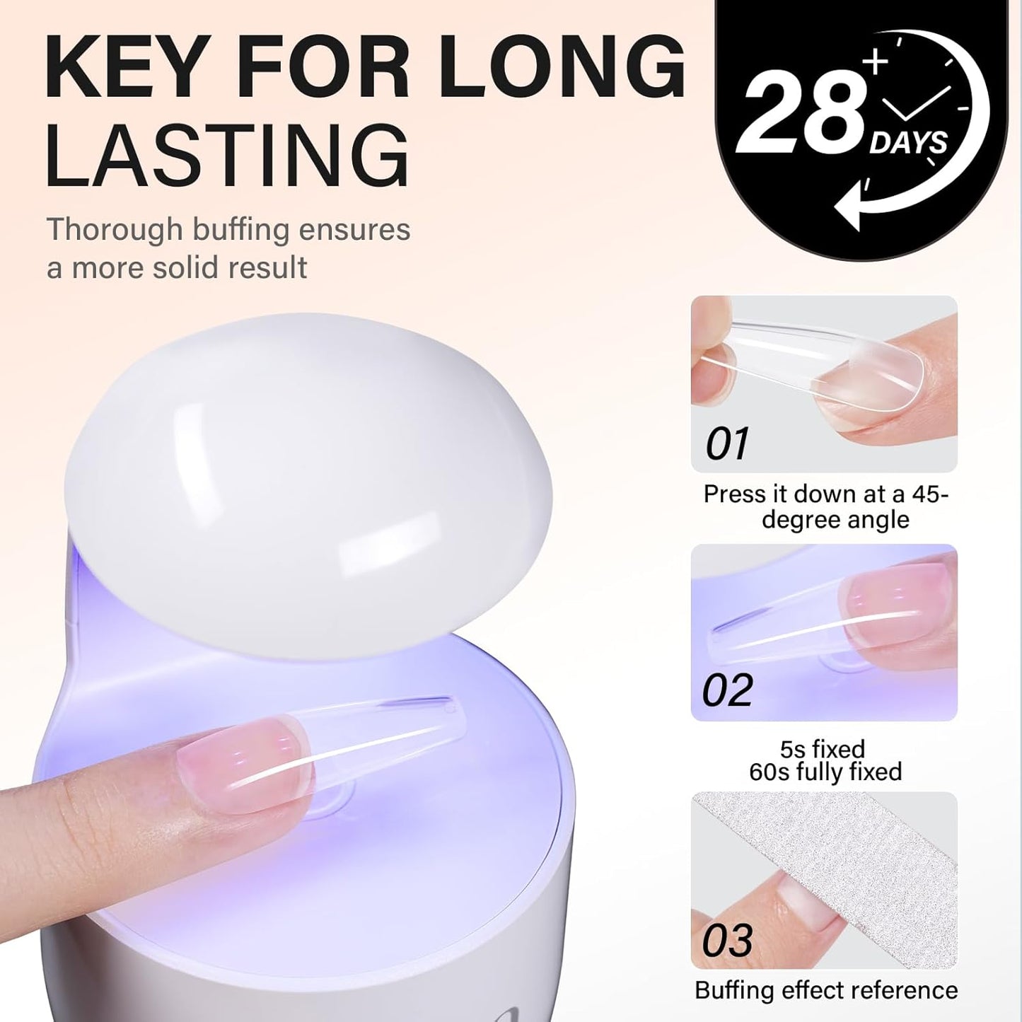 AILLSA Solid Gel Nail Glue for Nail Tips Super Strong Gel Glues Professional Fake Acrylic Soft Nails Glue U V Lamp Curing Needed - Long Lasting 15g / 0.5fl.oz