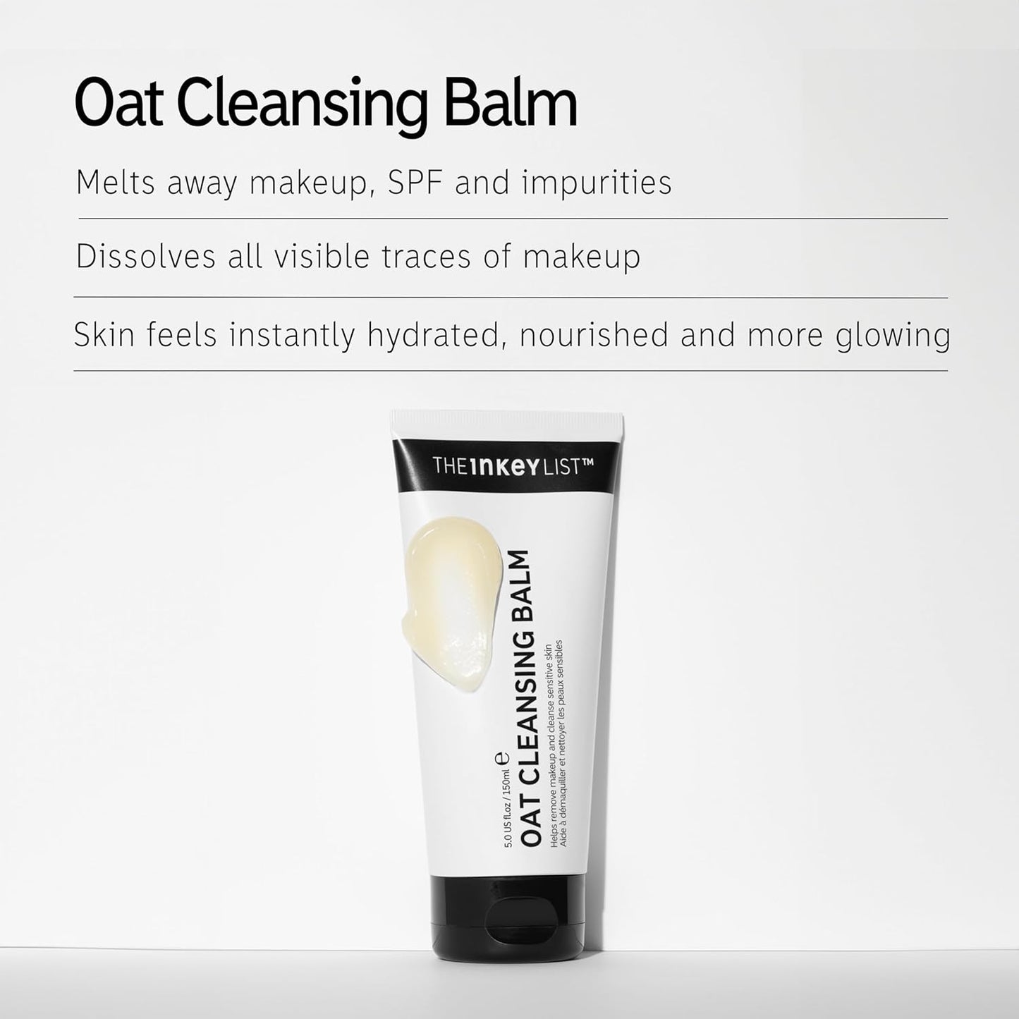 The INKEY List Oat Cleansing Balm Duo, Rich Balm Removes Makeup and Impurities, Reduces Redness, 5.0 fl oz (2 Pack)