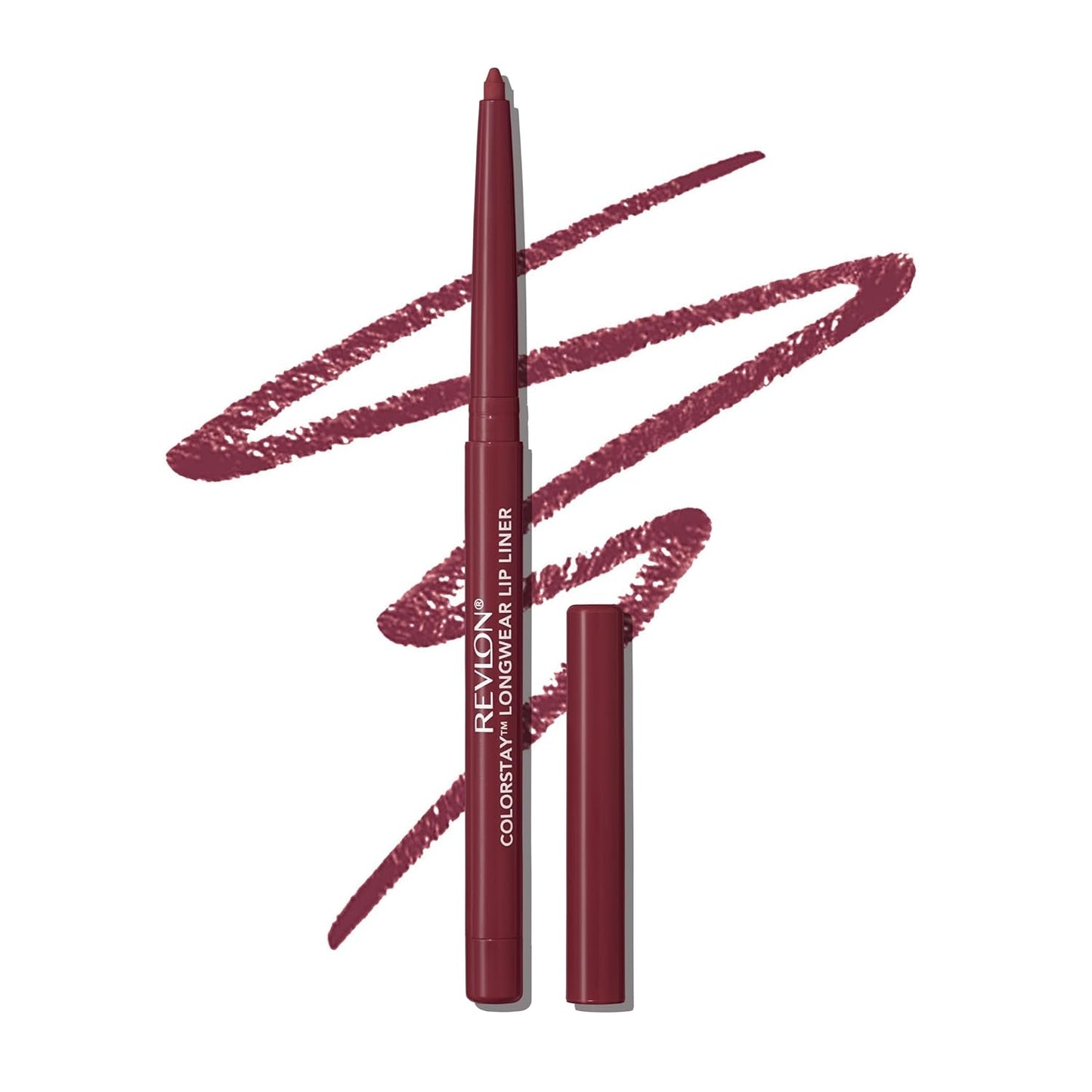 Revlon Colorstay Lip Liner Makeup with Built-in-Sharpener, Longwear Rich Colors, Smooth Application, 665 Plum, 0.01 oz