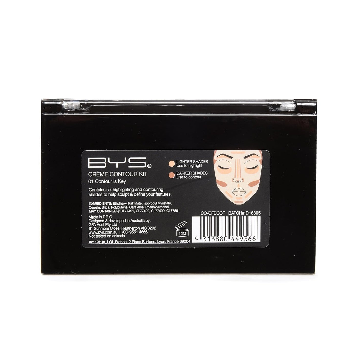 BYS Contour Cream Palette - Contour is Key - Neutral Shades. Crème Contour Palette