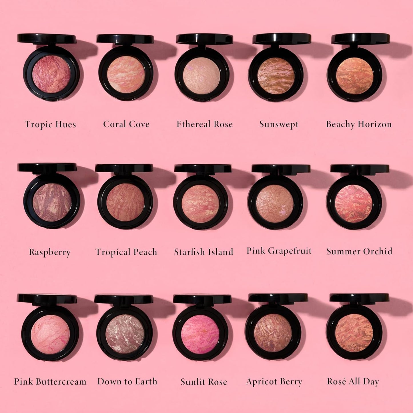 LAURA GELLER NEW YORK Baked Blush-n-Brighten Marbleized Blush - Pink Grapefruit Creamy Lightweight Satin Finish