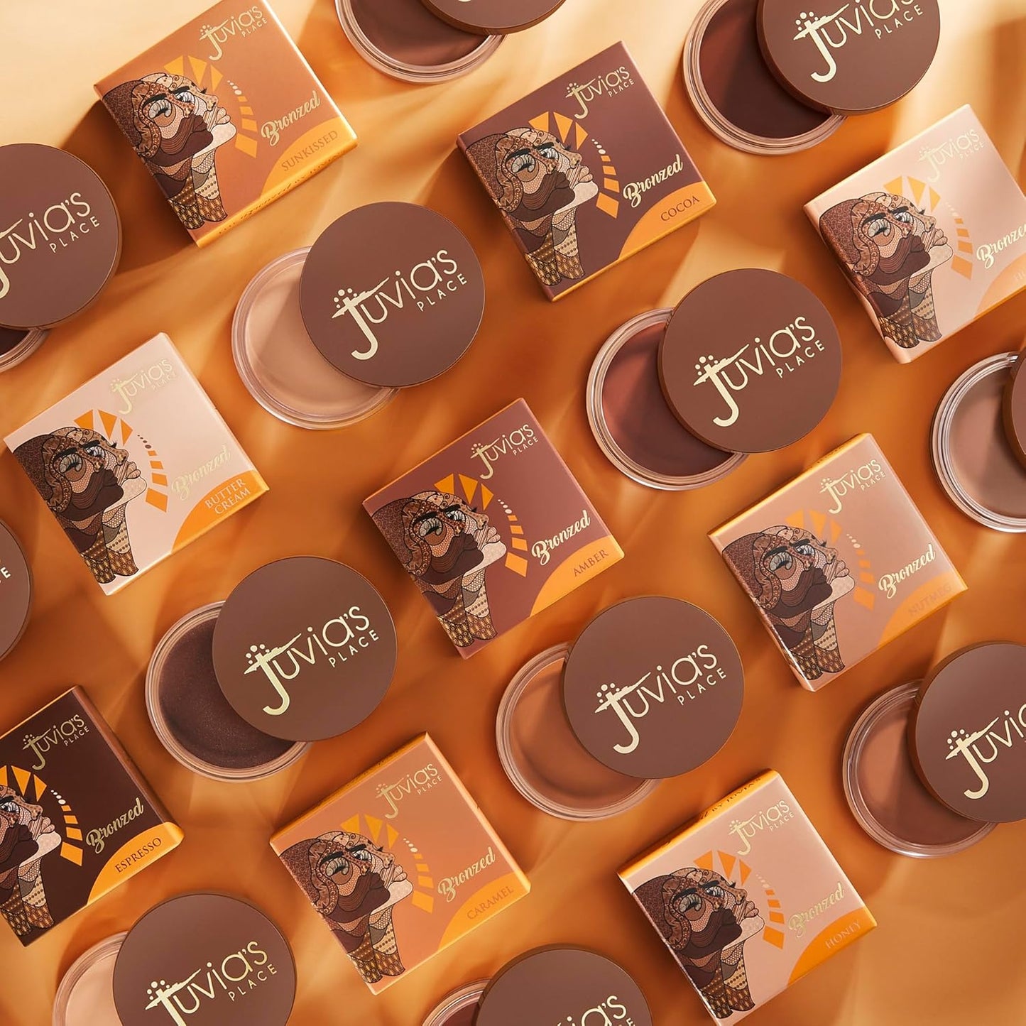 Juvia's Place Bronzed Cream Bronzer Honey - Creamy Bronzing Makeup Beauty Glow Sun Kissed Cheek Matte Shimmer Contour Long Lasting Finish Pigmented Bronze Light Buildable Blendable