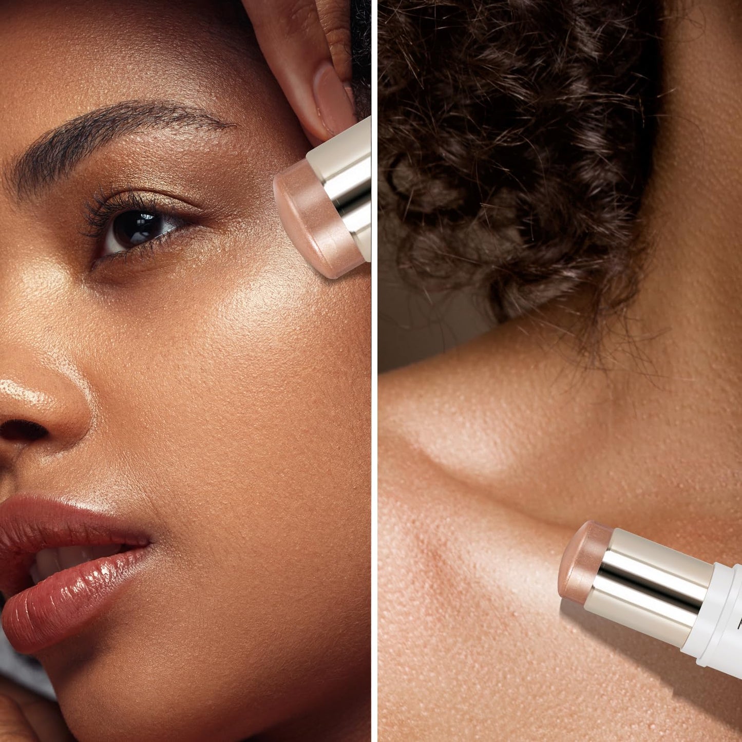 Dewy Highlighter Makeup, Highlighter Makeup Stick for Face and Body, Radiant & Shimmer Glow, Buildable Color for All Day | Vegan & Cruelty-Free | Bronze Caramel Glod 15g/0.53fl.Oz