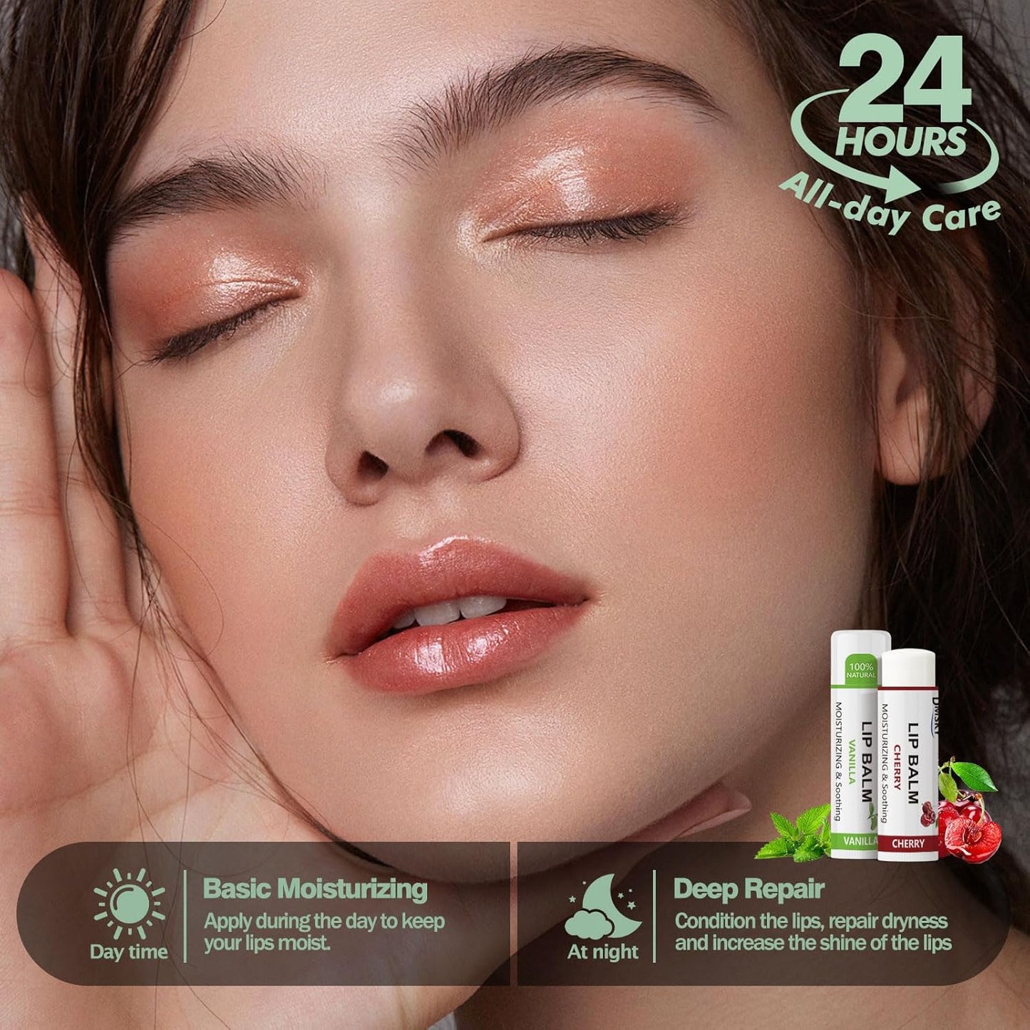 Dmsky Fruit Lip Balm Variety Pack, Hydrating Lip Balm for Men, Women & Kids, 0.15 OZ, 88 count