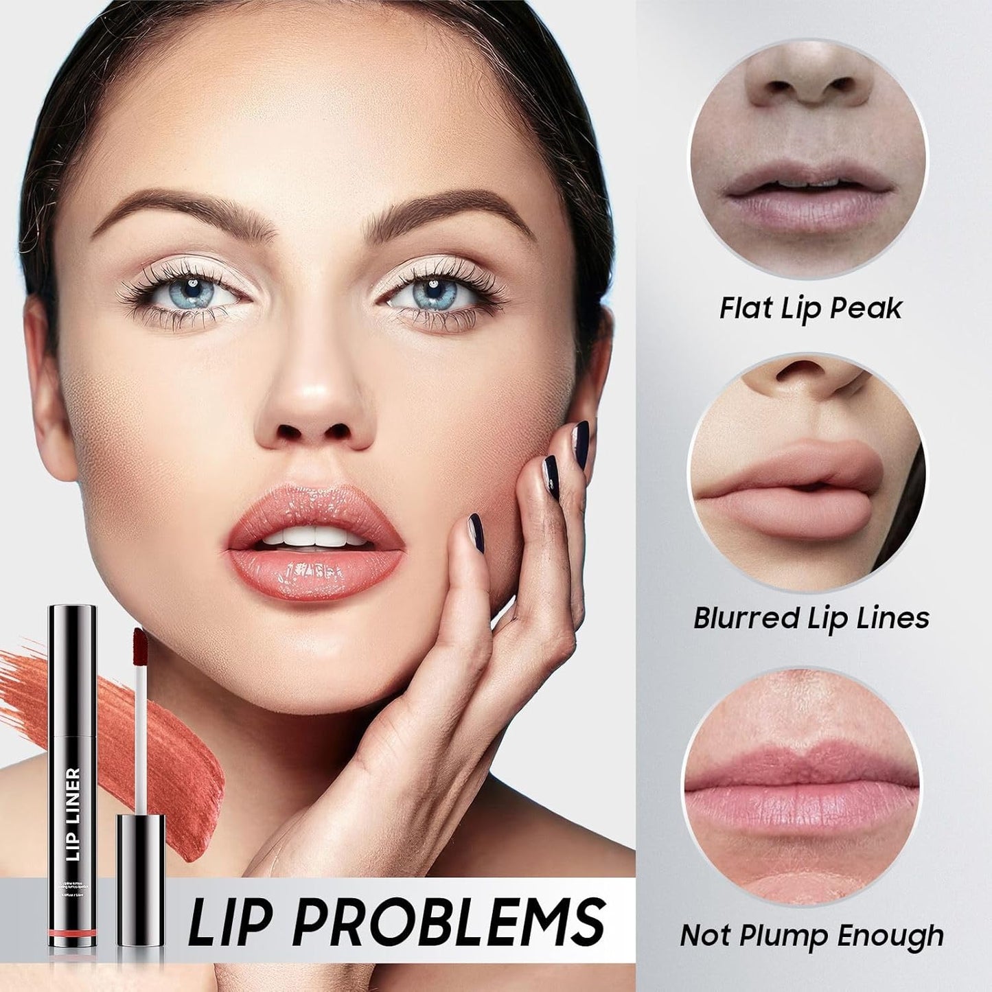 Lip Stain Peel Off - Lip Liner Long-wear & Waterproof Moisturizing Lip Stain with Matte Finish, Transfer-Proof, Non-Stick Cup Lip Tint Stay On All Day (Rose)