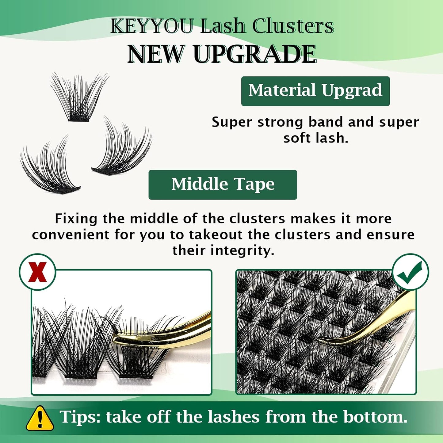 Lash Clusters 96pcs Individual Lashes Y03 D Curl 8-18MIX Cluster Lashes KEYYOU Volume Wispy Lash Extension Soft&Comfortable Easy DIY at Home(Y03 D-8-18MIX)