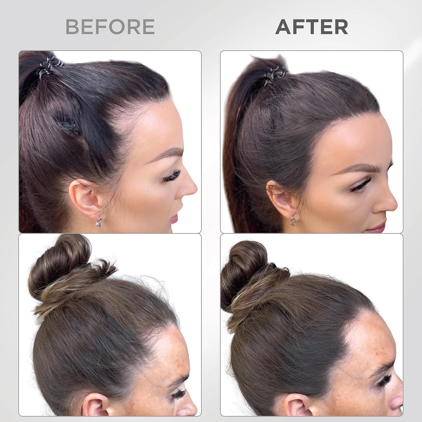 THICK FIBER Root Touch Up Powder - Water & Sweat Resistant Hair Loss Concealer Set for Thinning Hair Women, Includes Brush (Dark Brown)