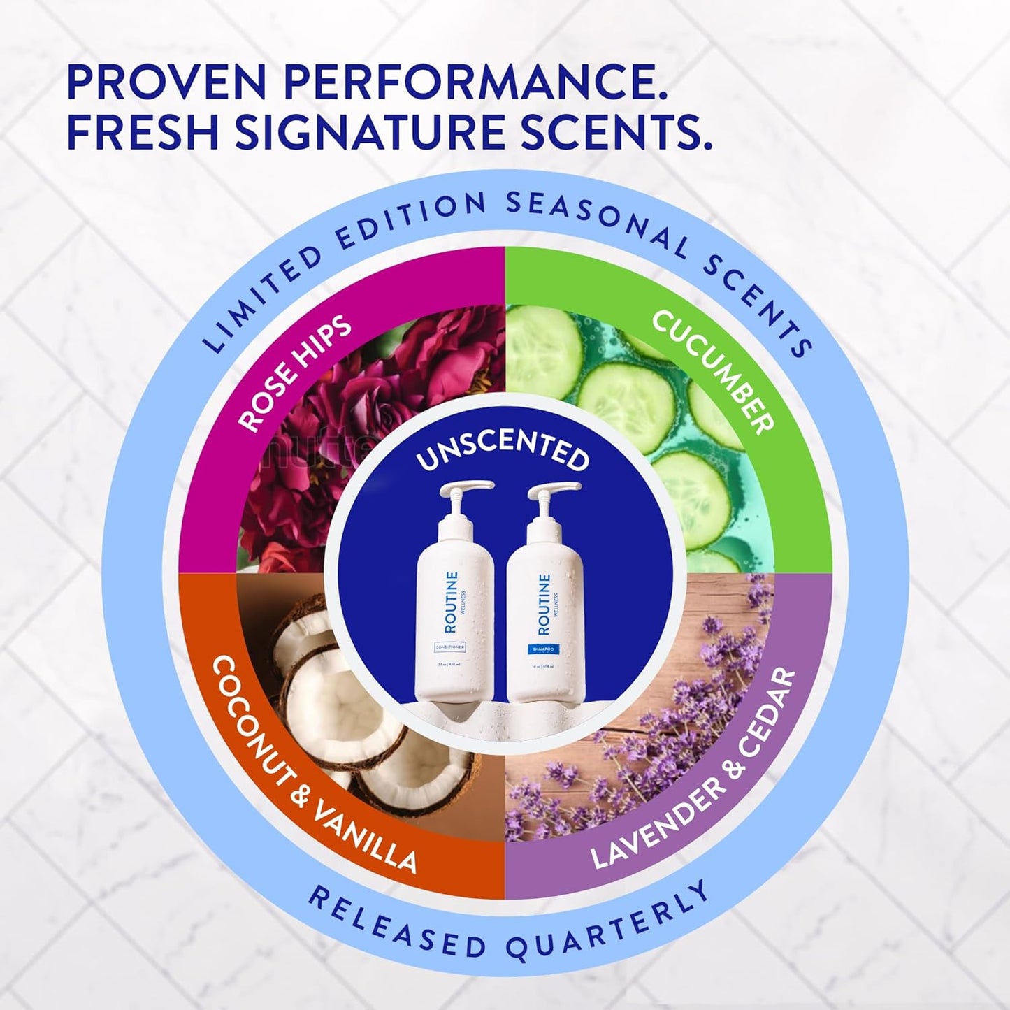 Routine Wellness Anti-Thinning Shampoo for Thinning Hair - Biotin DHT Blocker Women & Men - Color Safe Shampoo for Hair Loss & Healthy Hair - Coconut & Vanilla 14oz (Pack of 2)