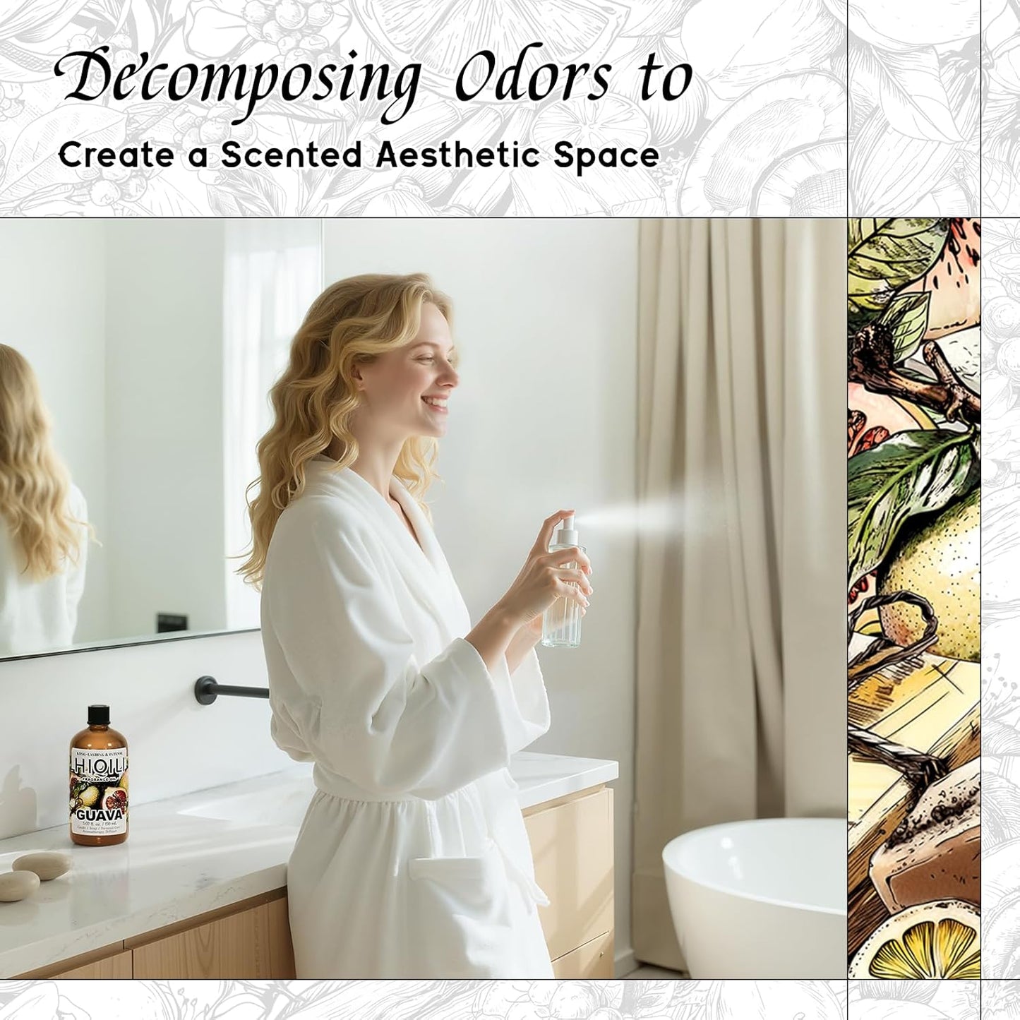 HIQILI Guava Fragrance Oil for Candle, Soap & Bath Bombs Making, Long-Lasting Fruity Scent, and Indoor Diffusers Use - 5.07 Fl Oz