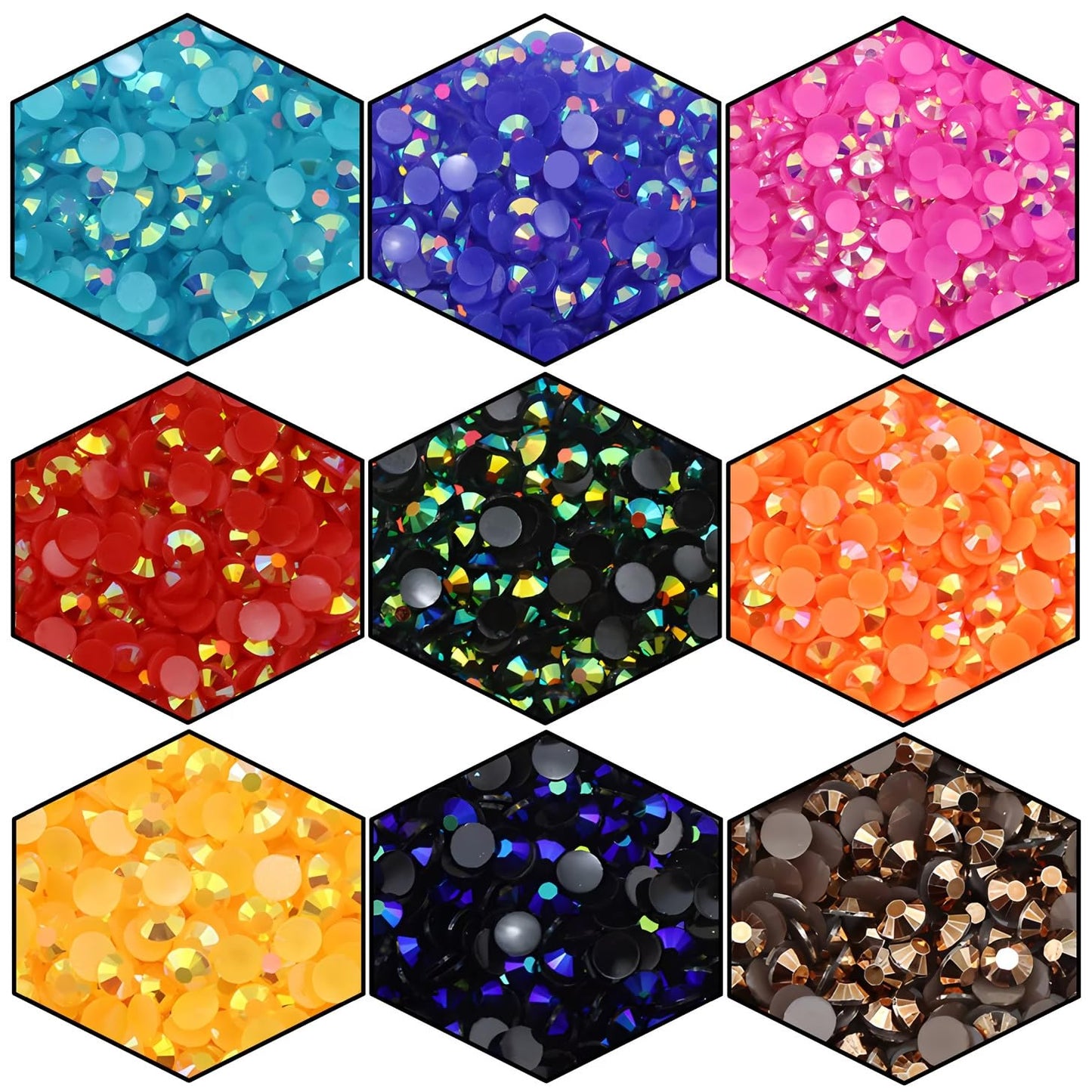 720 Pcs SS30 6mm Flatback Rhinestones for Nails Art Crafts Glitter Round Shine Gems AB Crystals DIY Clothes Shoes （Sapphire AB）