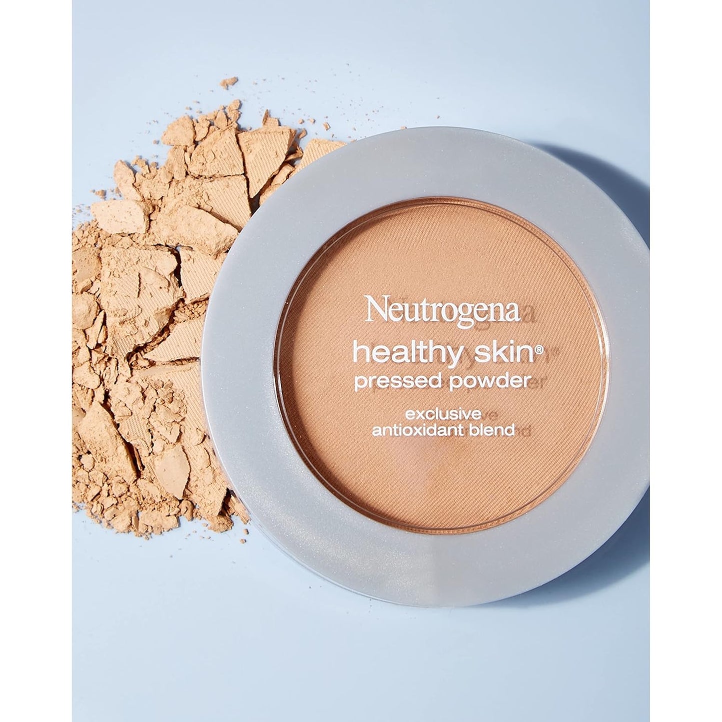 Neutrogena Healthy Skin Pressed Makeup Powder Compact with Antioxidants & Pro Vitamin B5, Evens Skin Tone, Minimizes Shine & Conditions Skin, Light 20,.34 oz