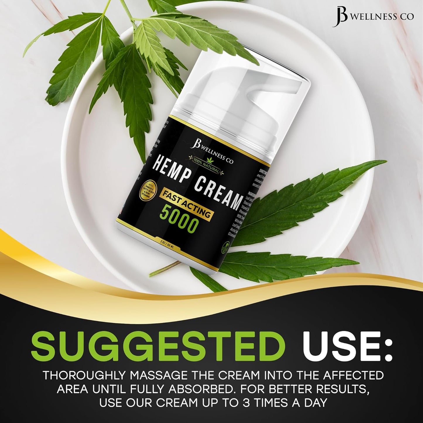 [2-PACK] Premium Hemp Cream -4oz- Hemp Extract Cream - Sore Muscles, Knees, Joints, and Lower Back- Made in USA [2-PACK]