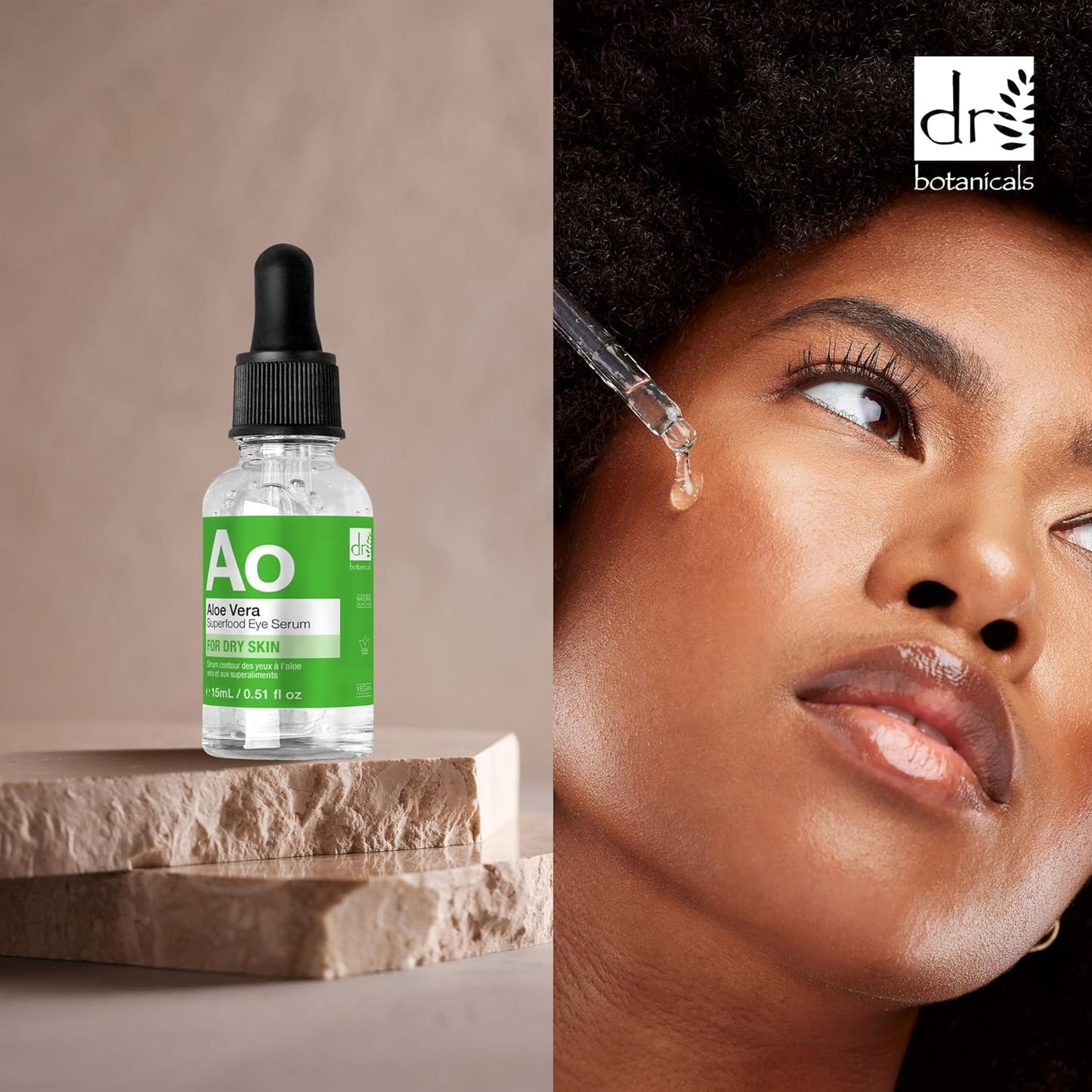 Dr Botanicals Aloe Vera Eye Serum | Eye Serum for Dark Circles and Puffiness - Hydrating and Soothing Formula for Plump - Reduce Puffiness and Fine Lines | Under Eye Serum | 0.15 fl oz