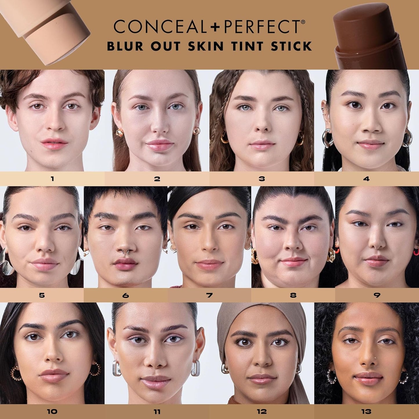 Milani Conceal + Perfect - Skin Tint Stick, Blur Out Tinted Moisturizer Makeup, Shade 024