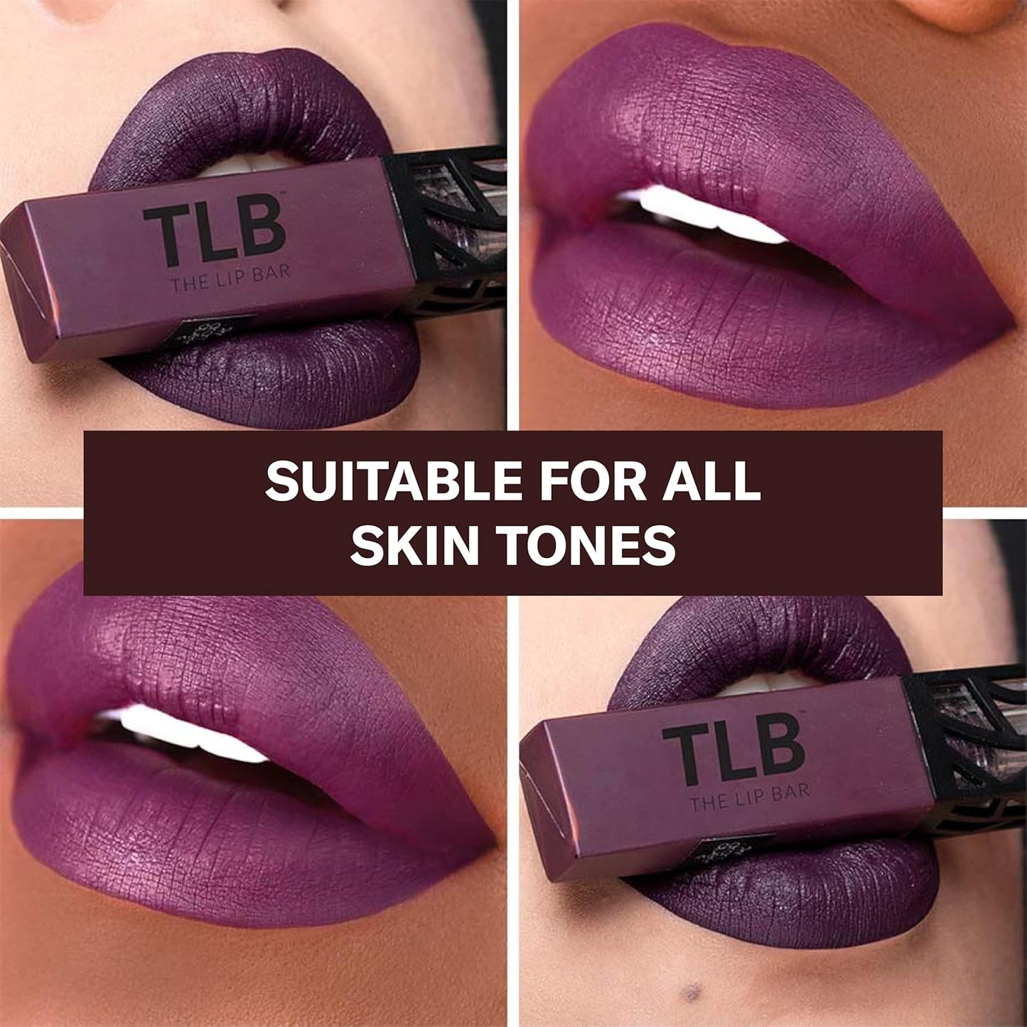 The Lip Bar - Nonstop Liquid Matte Lipstick, Drama Queen (Deep Eggplant) - High Pigment - One Swipe - Long Lasting - Jojoba Oil & Vitamin E - Vegan & Cruelty Free - Makeup & Cosmetics - .24 fl oz