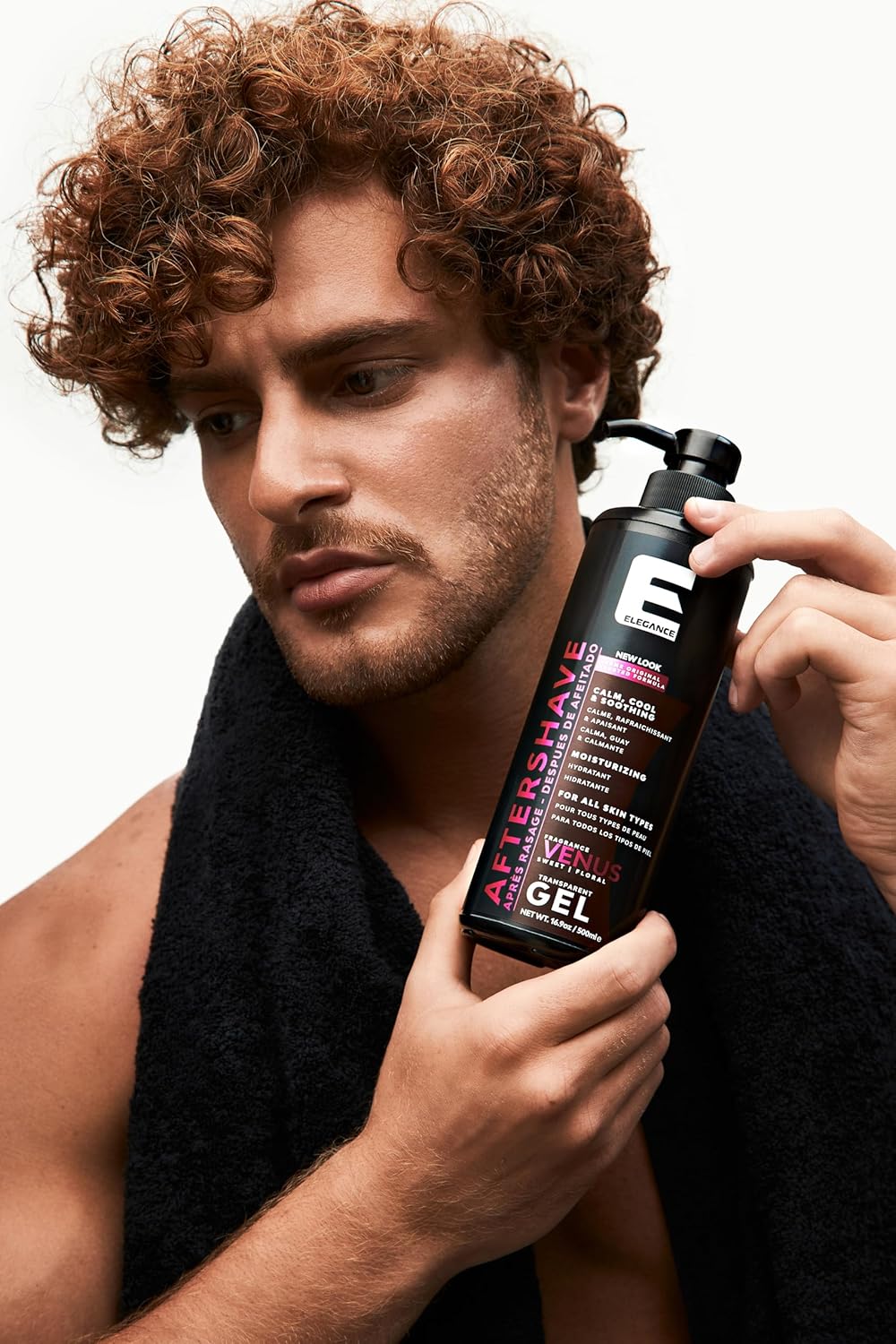 Elegance After Shave Lotion for Men, 500ml, Venus (Pink), Real Shaving Relief, After Shave that Hydrates and Revitalizes your Skin, 16.9 Oz Venus Pink)