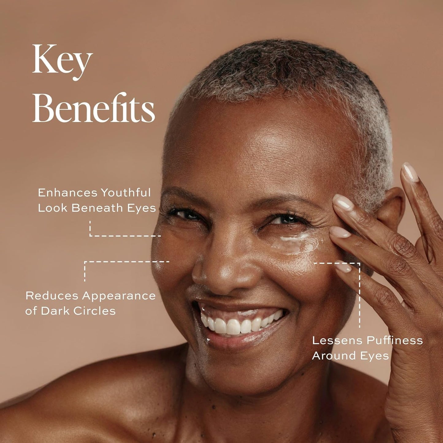 DIME Beauty Luminosity Eye Serum, Eye Cream for Dark Circles and Puffiness, Caffeine Eye Cream, Puffy Eyes Treatment, 0.5 oz / 15 mL