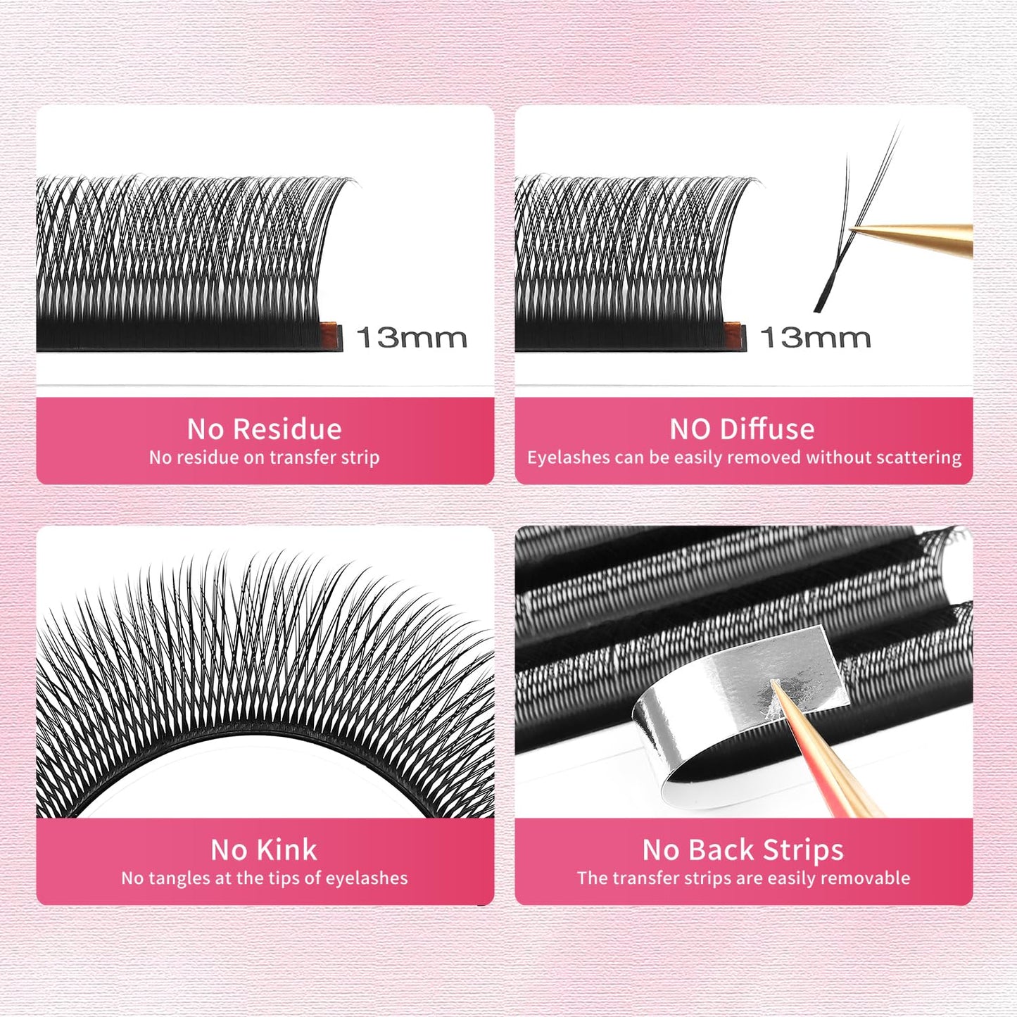 Lash Extensions Slant Flying YY Lashes 0.07mm Thickness Eyelash Extensions C Curl Lashes Mix 8-15mm Soft Lash Trays Natural Matte Black False Eyelashes(Slant Flying YY-0.07-C,8-15mm)