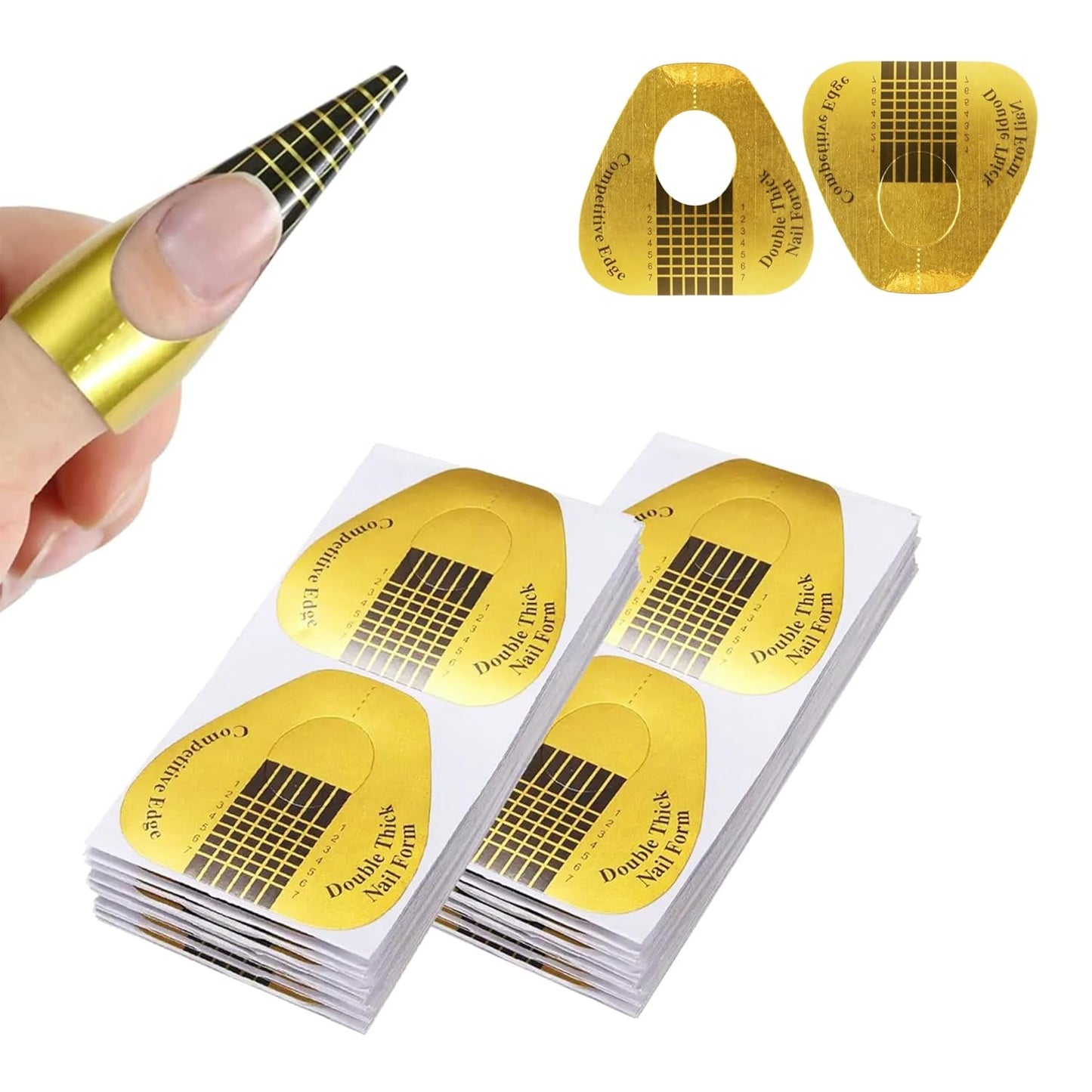 Nail Forms for Builder Gel 400pcs Nail Extension Forms Beautiful for DIY at Home Nail Forms for Acrylic Nails Create Long Lasting Gel Extensions Professional Nail Art Supplies