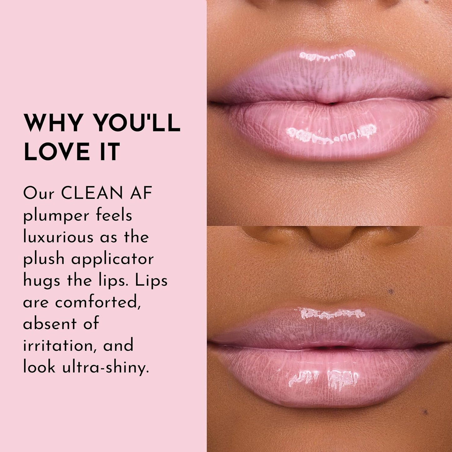 Lawless Forget the Filler Lip Plumping Line Smoothing Gloss - Strawberry Milkshake - Premium Volumizing Lip Gloss with Natural Ingredients Designed to Plump, Firm, and Hydrate Lips 0.11 oz