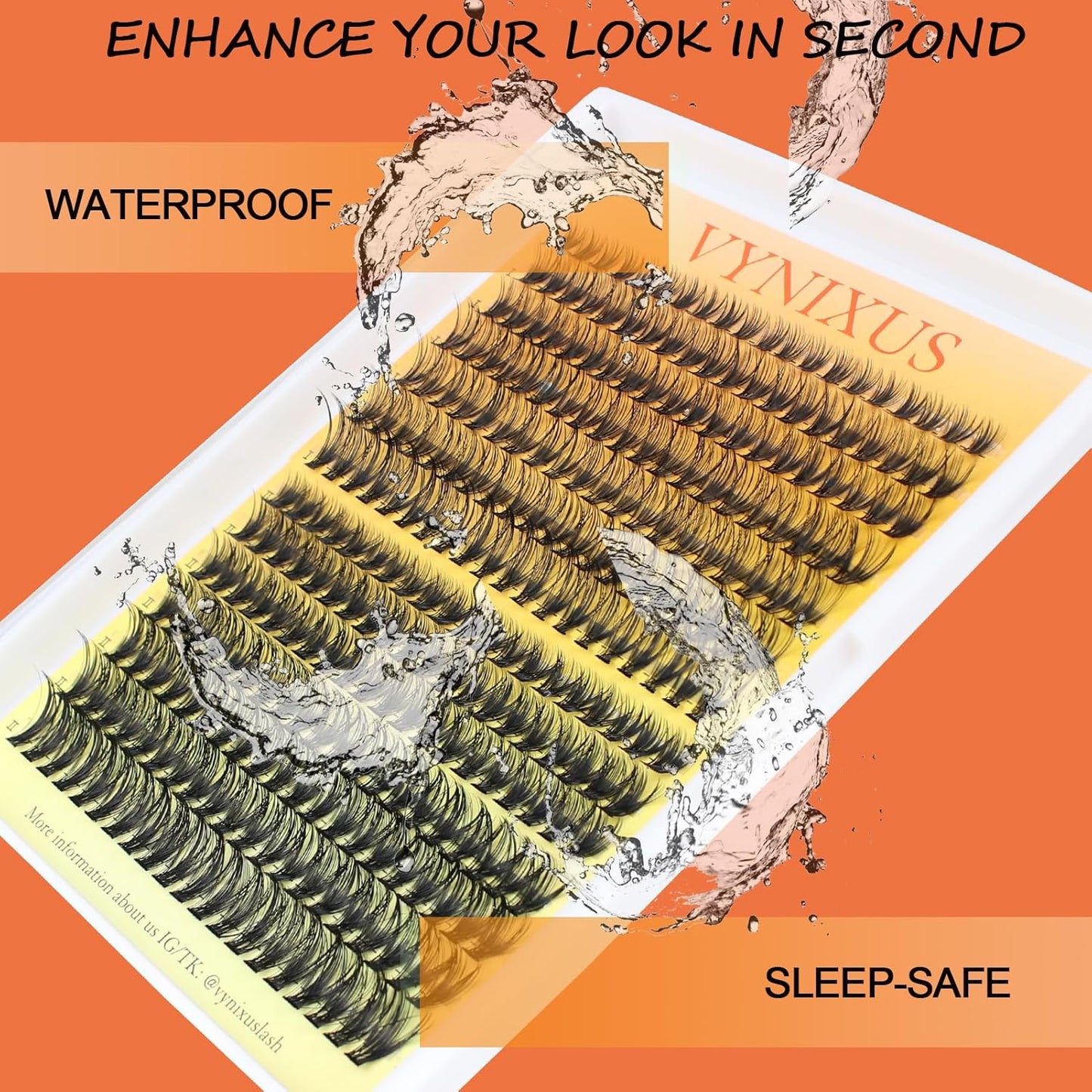 Lash Clusters 280pcs Individual Lashes Mixed Tray Eyelash Clusters VYNIXUS Cluster Eyelash Extensions Natural Cluster Lashes Soft (30D/40D-0.07D-Mix8-14)