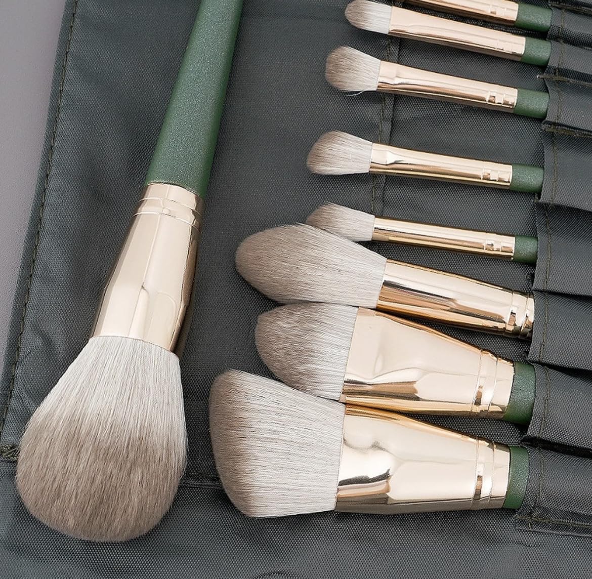 Aura Professional Makeup Brush Collection, Makeup Brushes 14pcs Premium Makeup Brushes Set Complete Cosmetic Brush Collection for Foundation Blending Powder