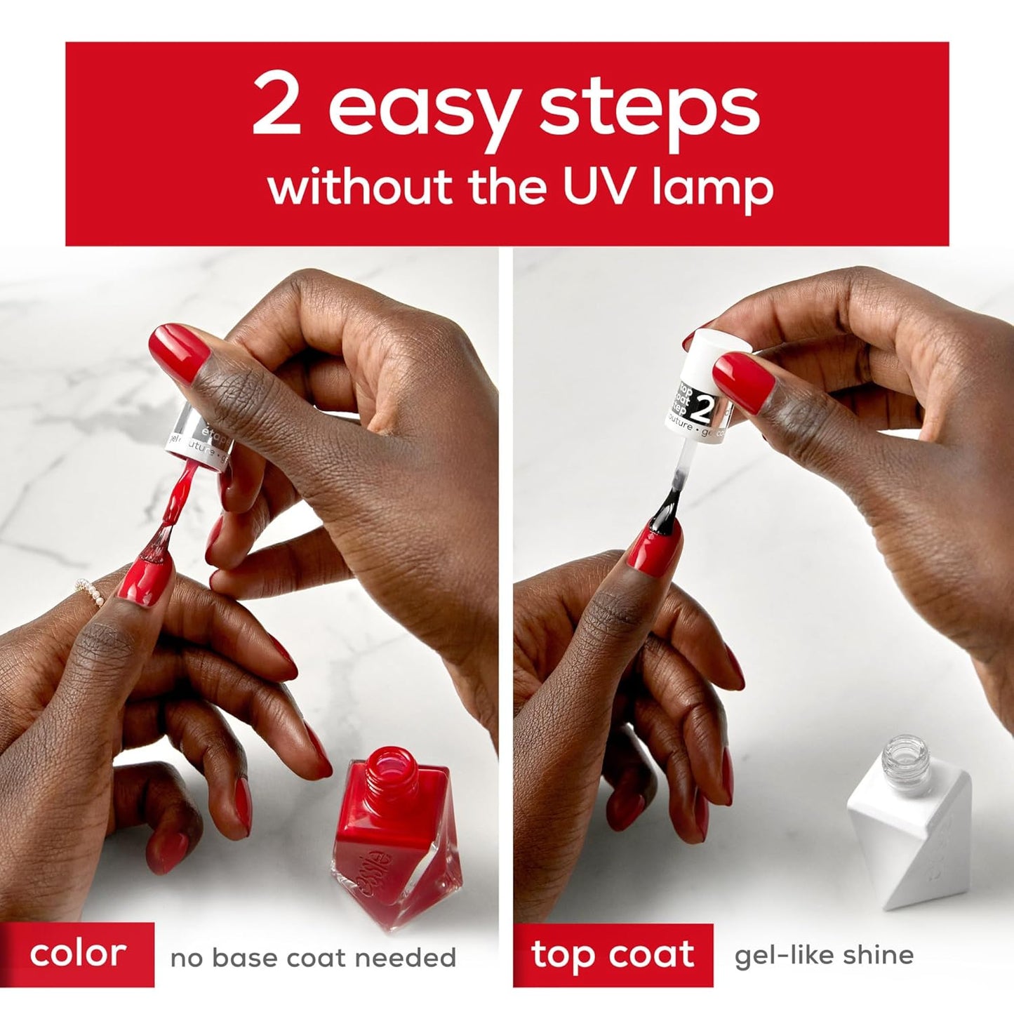 Essie Gel Couture Long-Lasting Nail Polish, 8-Free Vegan, Vibrant Red, Electric Geometric, 0.46 fl oz