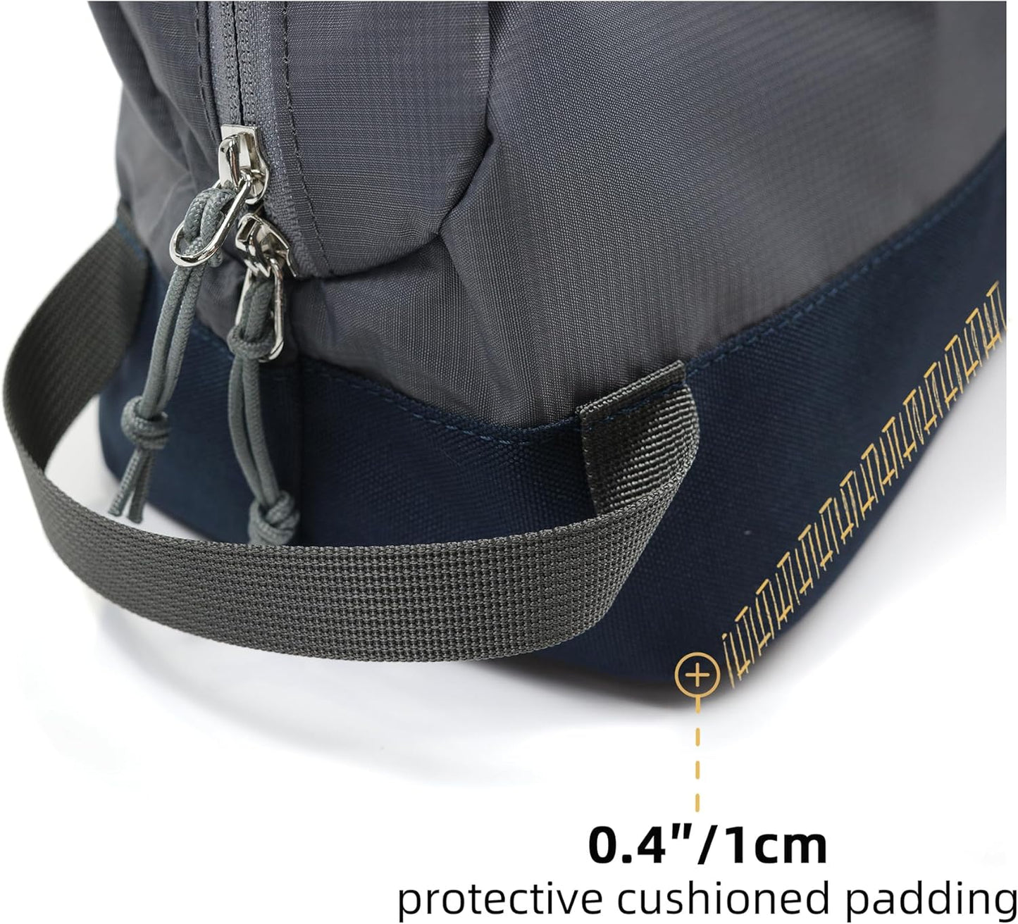 Travel Toiletry Bag 8L, Large Packing Cube with Waterproof TPU Wet/Dry Compartment (05 Ash Gray)