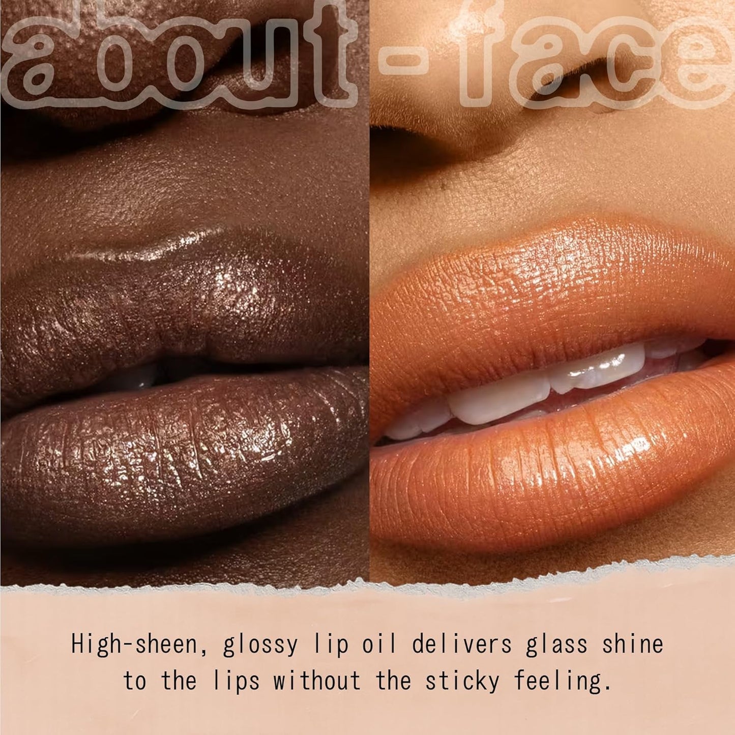 about-face Light Lock Lip Gloss Such Great Heights – Non-Sticky, High-Shine Lip Oil Gloss with Coconut Oil, Peppermint & Lavender – Vegan, Cruelty-Free, Clean Beauty – 0.21 oz (Shimmering Pale Peach)