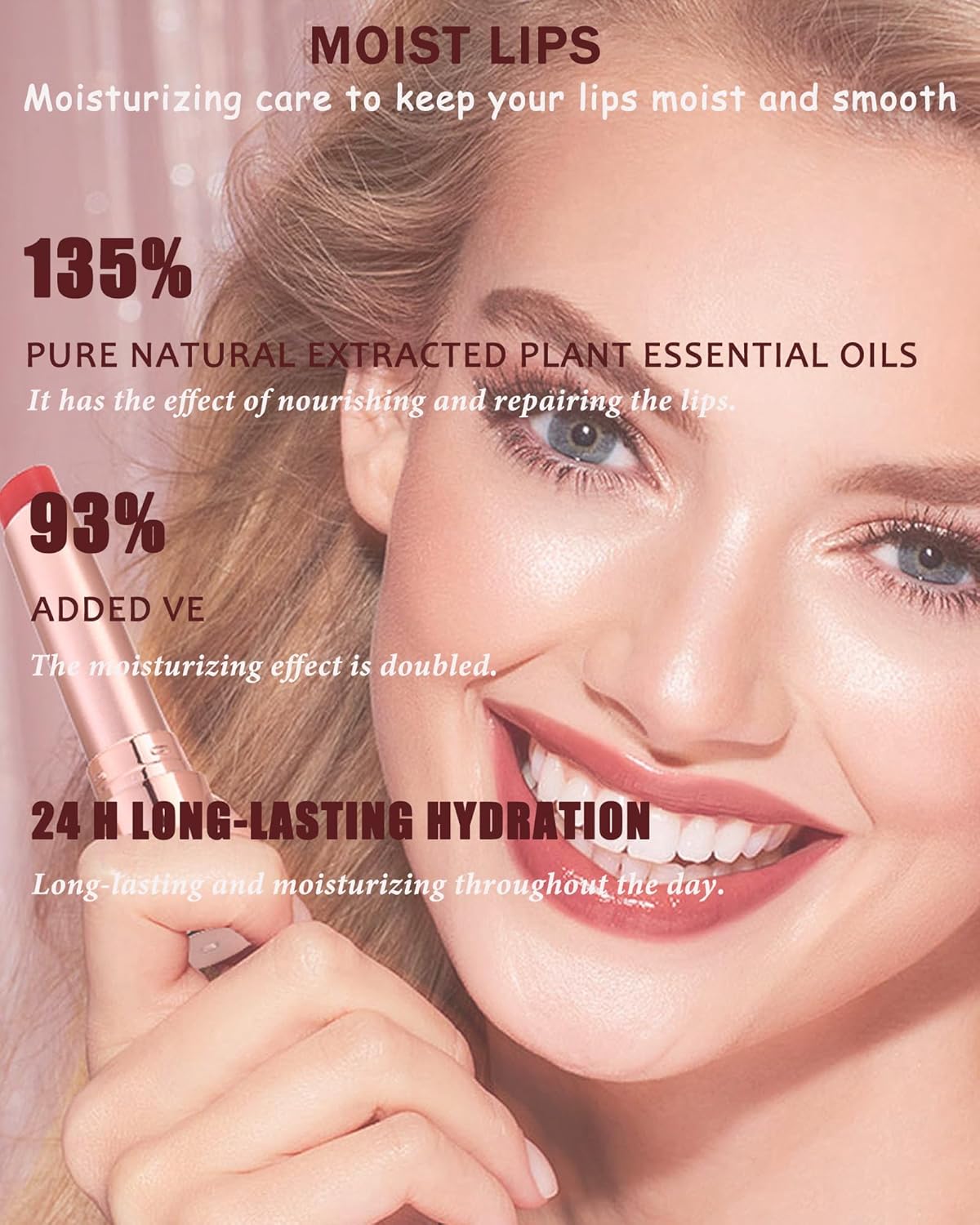 Moisturizing Lip Balm, Nude Sheer Red Lipstick Hydrating Tinted Lip Gloss, Long Lasting Waterproof Liptint Balm Natural Non-Stick Lips Oil Stain,Glossy Lipcolor Juicy Finish for Dry Cracked Lips-04