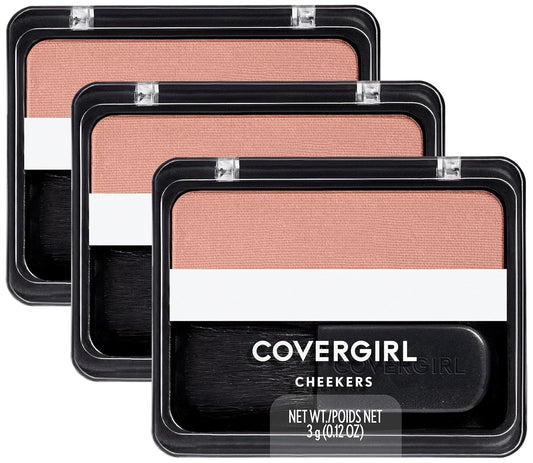 COVERGIRL Cheekers Blendable Powder Blush Soft Sable, .12 oz (packaging may vary), 1 Count (Pack of 3)