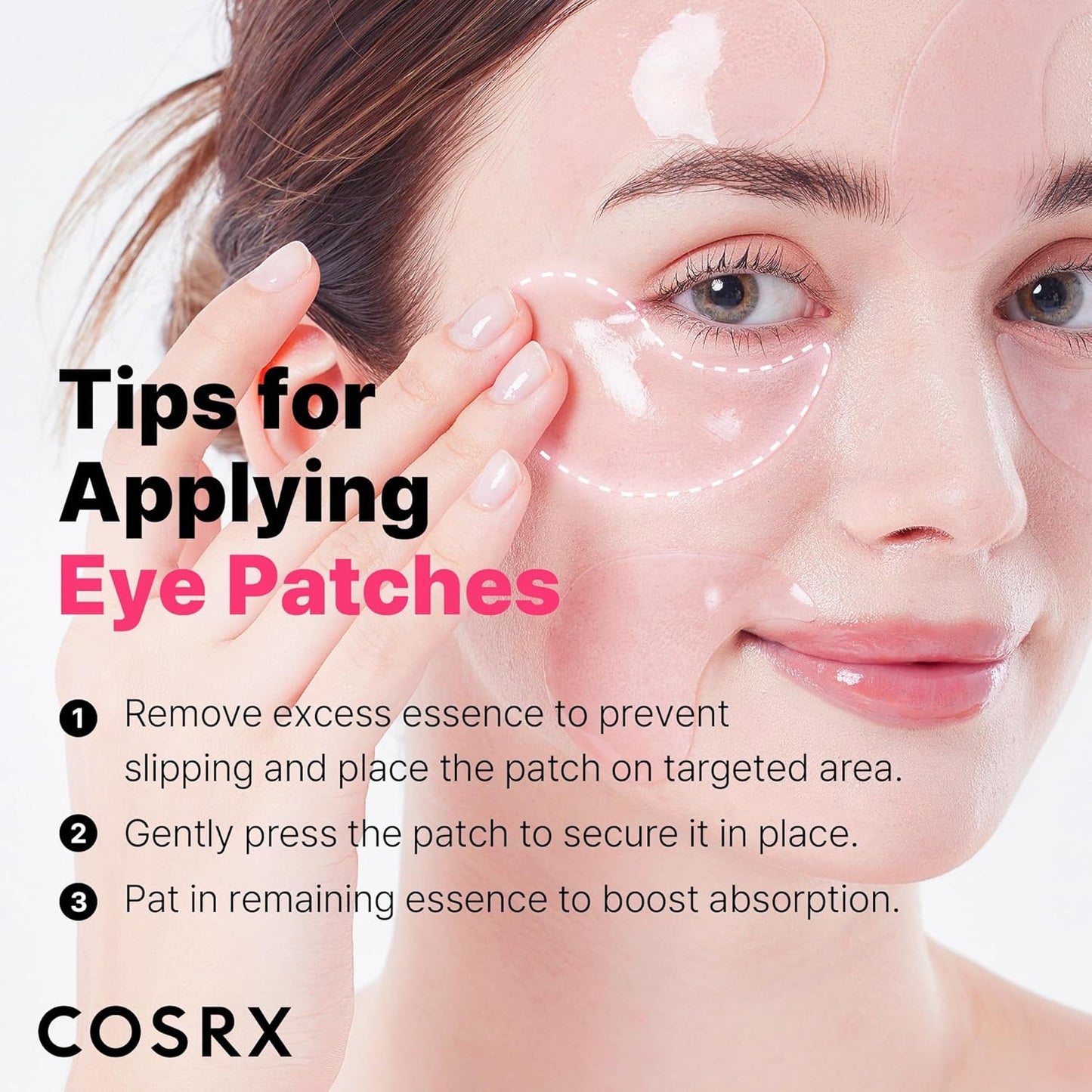 COSRX Under Eye Mask, Peptide Collagen Hydrogel Eye Patch for Puffy Eyes and Dark Circles, 60 Under Eye Patches, Korean Skin Care