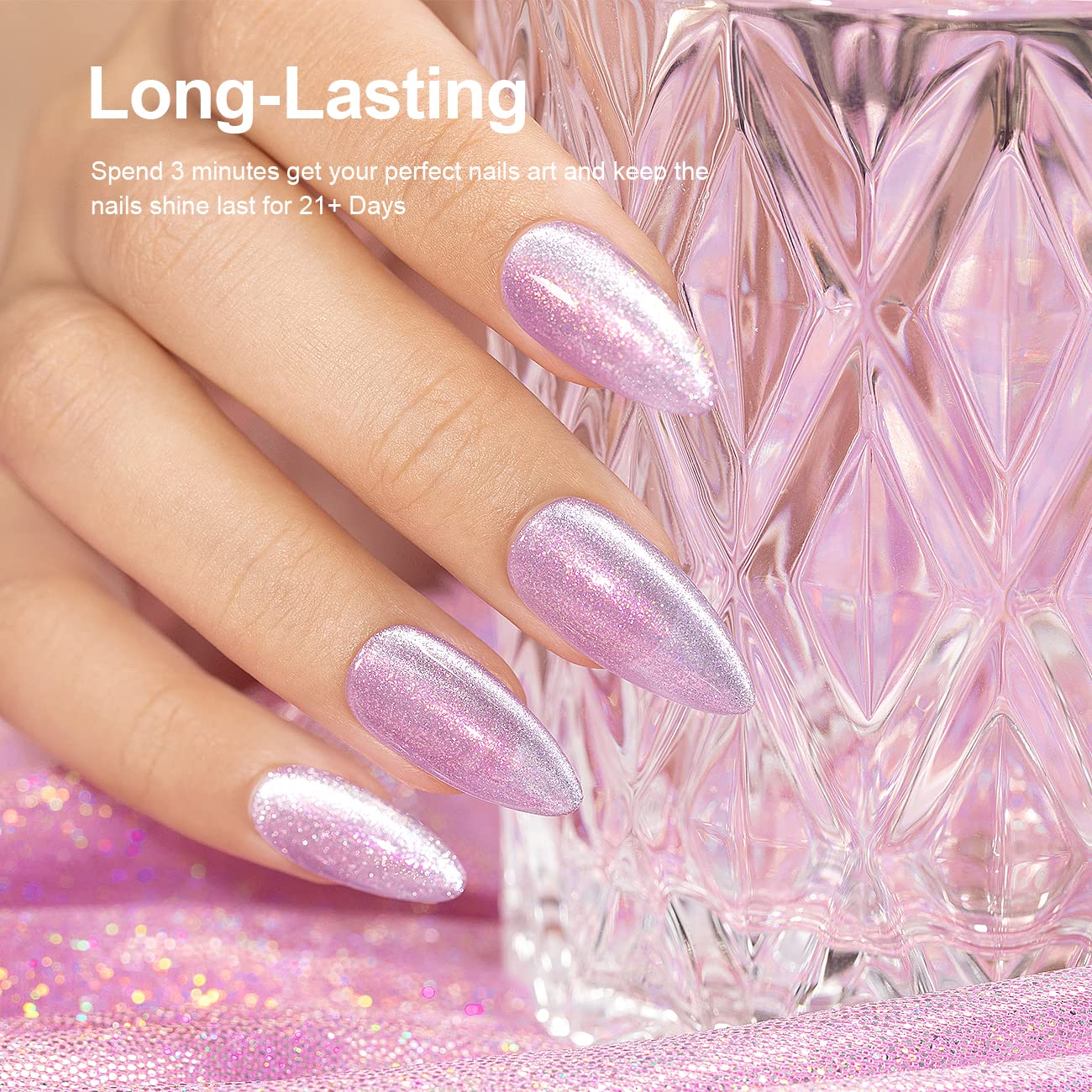 RARJSM Cat Eye Gel Nail Polish Aurora Light Color Velvet Silver Glitter Rose Red Galaxy Clear Shimmer Ice Gel Polish with Magnet Stick LED UV Curing Requires Soak Off Home Salon Single Bottle 15ml