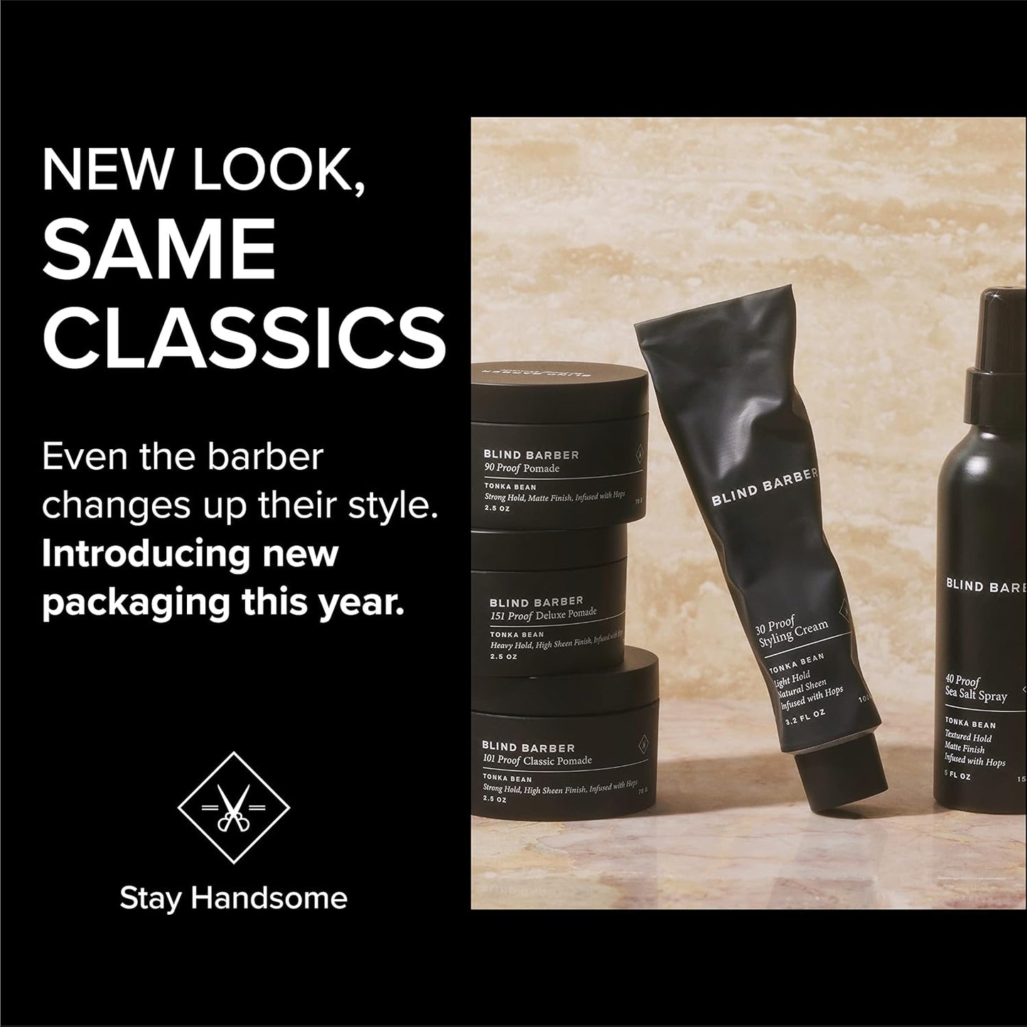 Blind Barber 40 Proof Sea Salt Spray for Men -  Salt Water Hair Spray for Volume & Texture - Water-Based Matte Finish with Light-Medium Hold - Enhances Beach Waves & Body - Tonka Bean Scent (5  Fl oz)