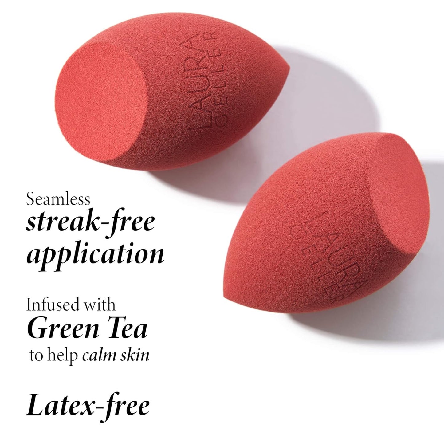 LAURA GELLER NEW YORK Full Face Blending Sponge, Easy Makeup Blender for Foundation & Concealer, Latex-Free for Sensitive Skin