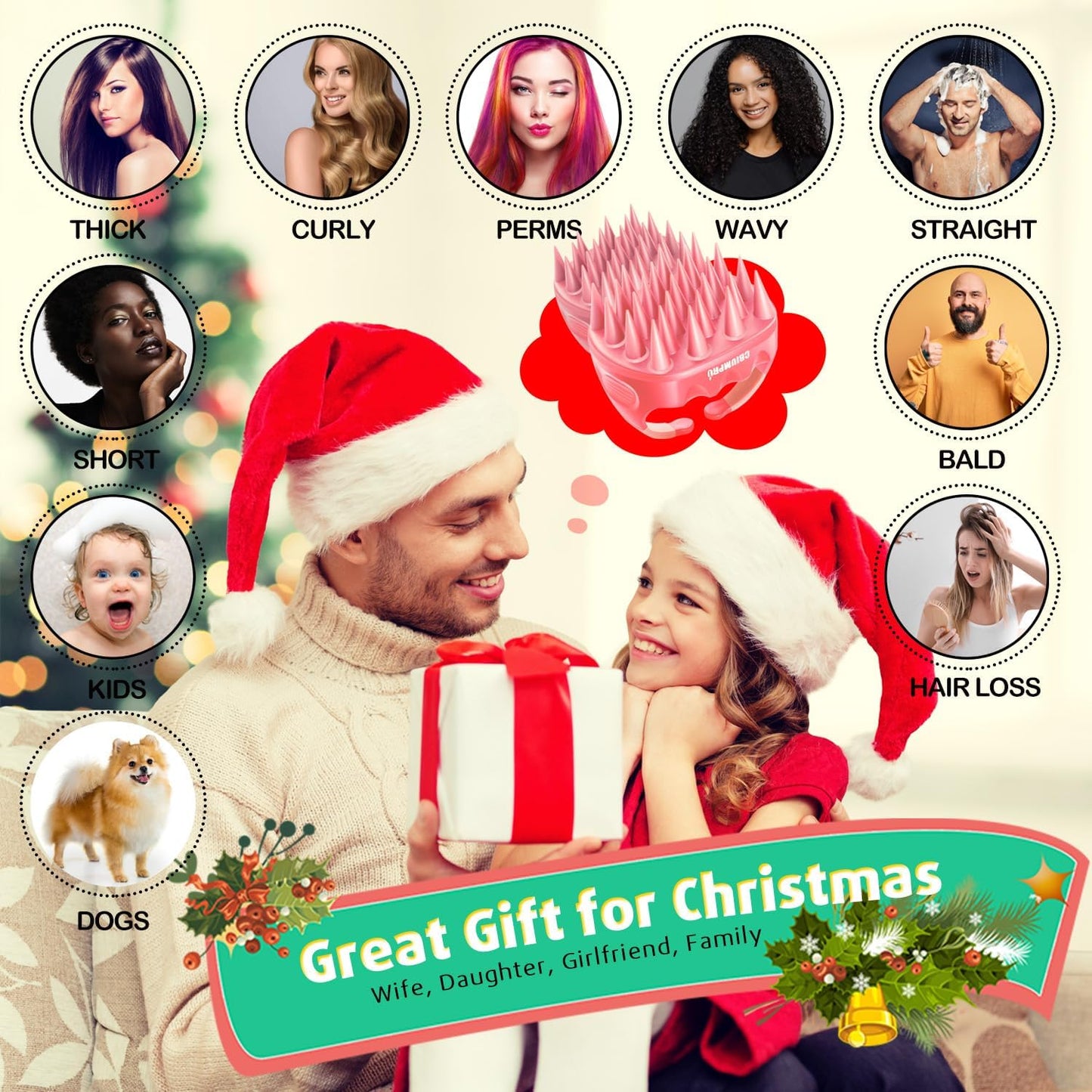 Cbiumpro 2-Pack Scalp Massager Shampoo Brush, Ultra Soft Silicone Scalp Scrubber Exfoliator Brush for Hair Growth & Dandruff Removal - 100% Fit All Hair Types