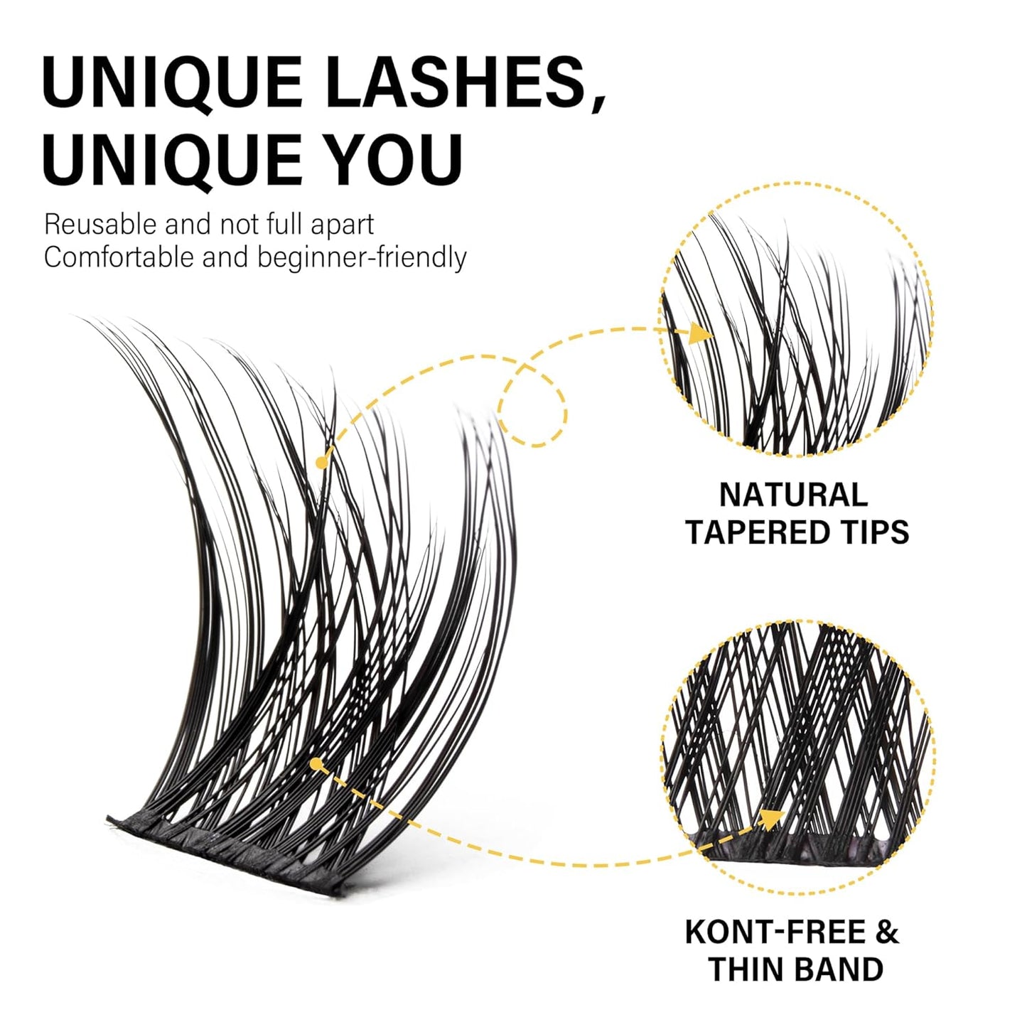 Lash Clusters 8-16mm, False Eyelashes 132pcs, Cluster Eyelash Extensions Matte Black Soft, Diy Lash Extensions D Curl Natural Lash Clusters Faux Mink Lashes Wispy（Breeze,132pcs,0.07,D,8-16MIX)