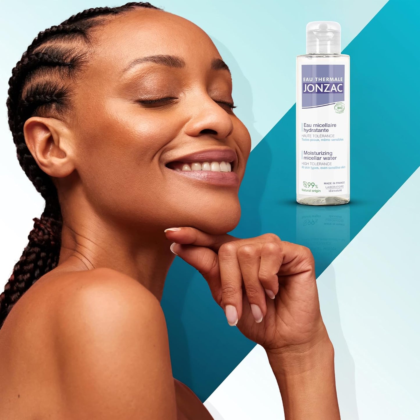 99% Organic Micellar Water - Natural Eye & Face Makeup Remover - Hydrating Thermal Water - for Sensitive Skin - Non-Toxic - Agua Micelar Orgánica - Travel Size - 3.38 Fl Oz