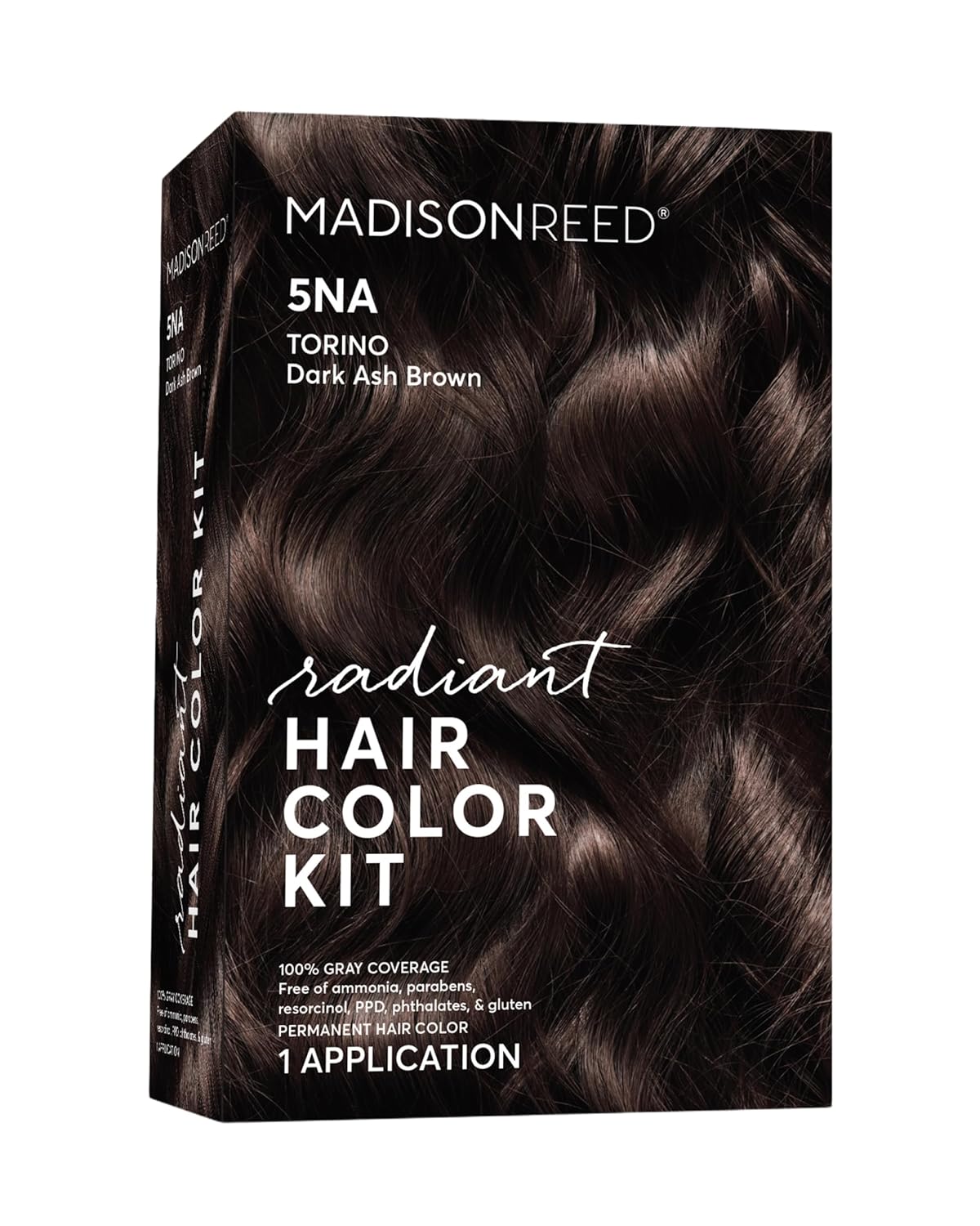 Madison Reed Radiant Hair Color Kit | 5NA Dark Ash Brown with Cool Smoky Undertones (Torino Brown) for 100% Gray Hair Coverage | Dimensional Permanent Hair Dye | PPD-Free & Ammonia-Free | 1 Pack