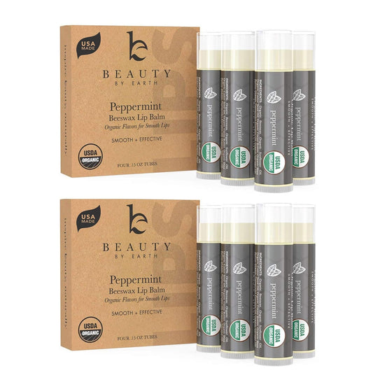 Organic Lip Balm Pack - Original Lip Balm for Dry Cracked Lips, Christmas Stocking Stuffers Women & Men, Lip Balm Set, Lip Moisturizer, Natural Lip Balm for Men, Lip Care Products for Lip Repair