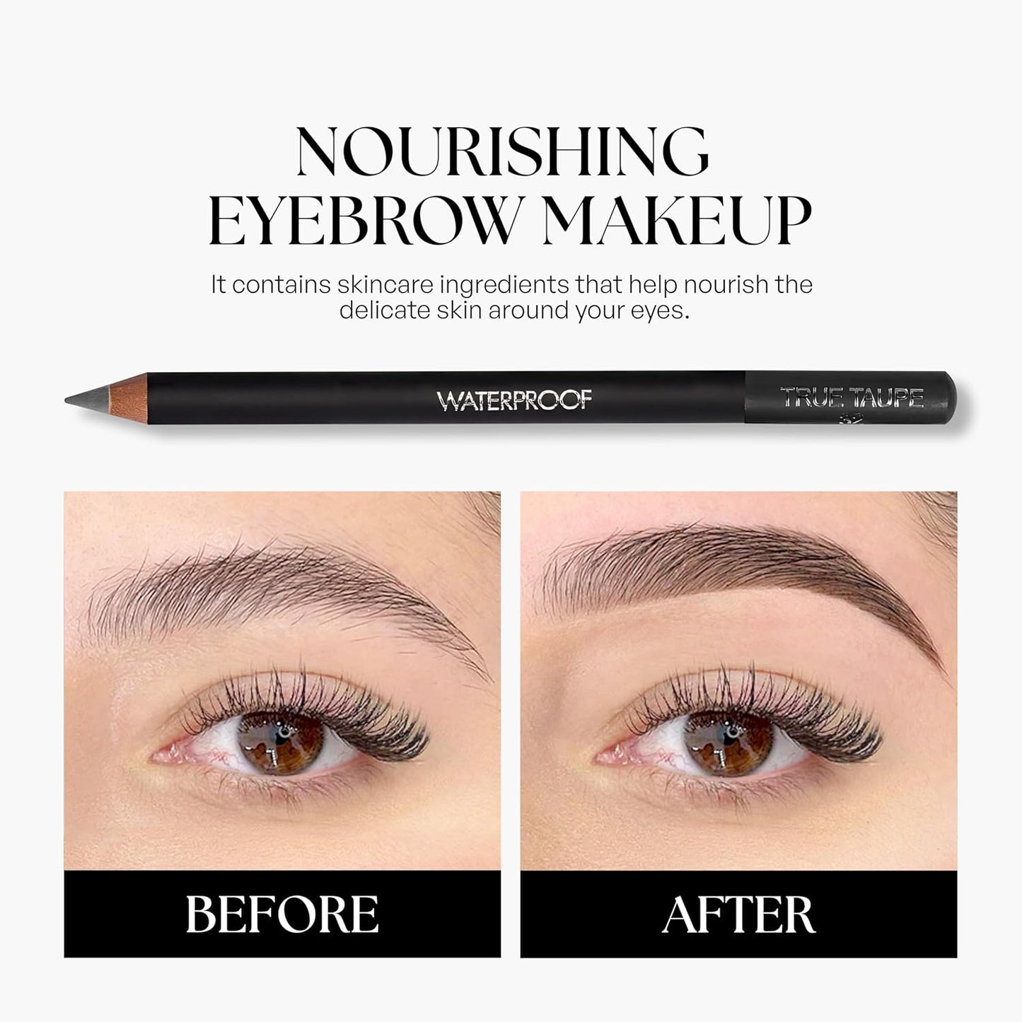 Sorme Natural Definitive Waterproof Eyebrow Pencil 0.04 oz | Smudgeproof Soft Gray Eye Brow Pencil | Dual Purpose Brow Pencil and Brush Combo | High Definition Waterproof Eyebrow Makeup