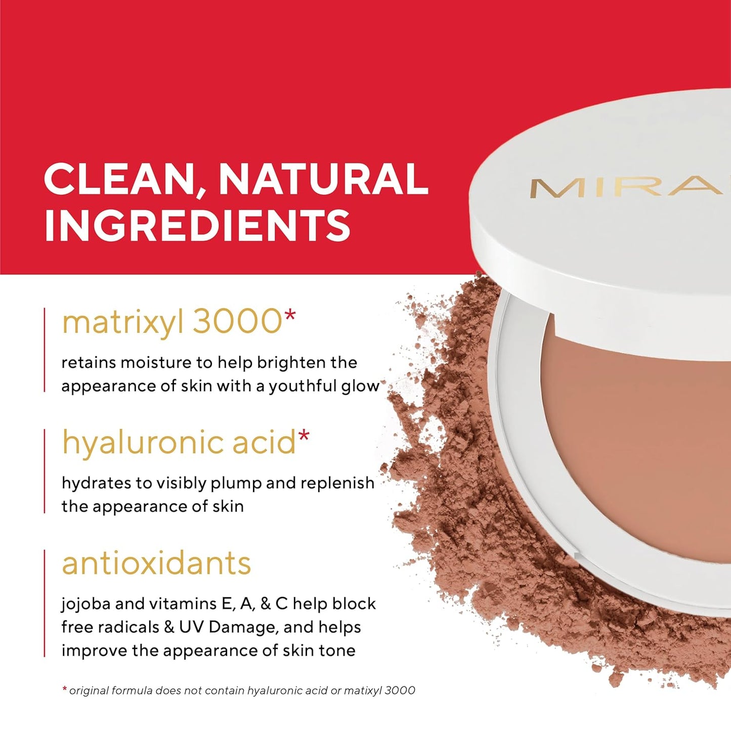 Mirabella Invincible For All Pure Pressed Foundation - Buildable Mineral & Blurring Setting Powder for All Skin Types - HD Matte Finishing Powder - Tan T11