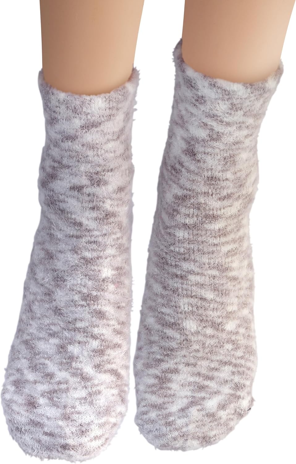 Earth Therapeutics Aloe Socks – Infused w/Aloe Vera & Vitamin E – Helps Dry Feet, Cracked Heels, Calluses – Use with Lotion – Grey/Confetti (2 Pairs)