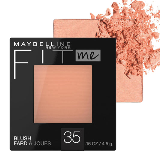 Maybelline Fit Me Blush, Lightweight, Smooth, Blendable, Long-lasting All-Day Face Enhancing Makeup Color, Coral, 1 Count