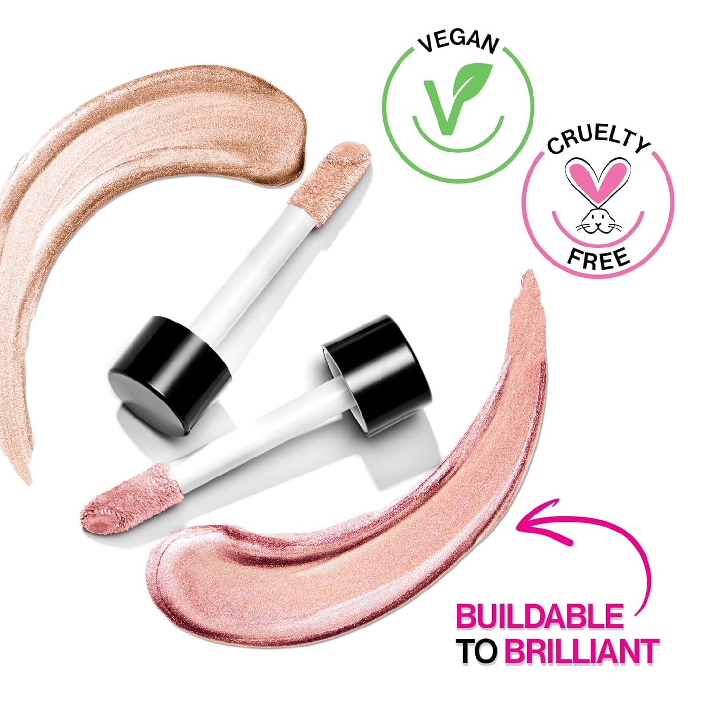 wet n wild MegaGlo Hello Halo Liquid Highlighter Makeup, Shimmer, Rose Gold Halo Gorgeous