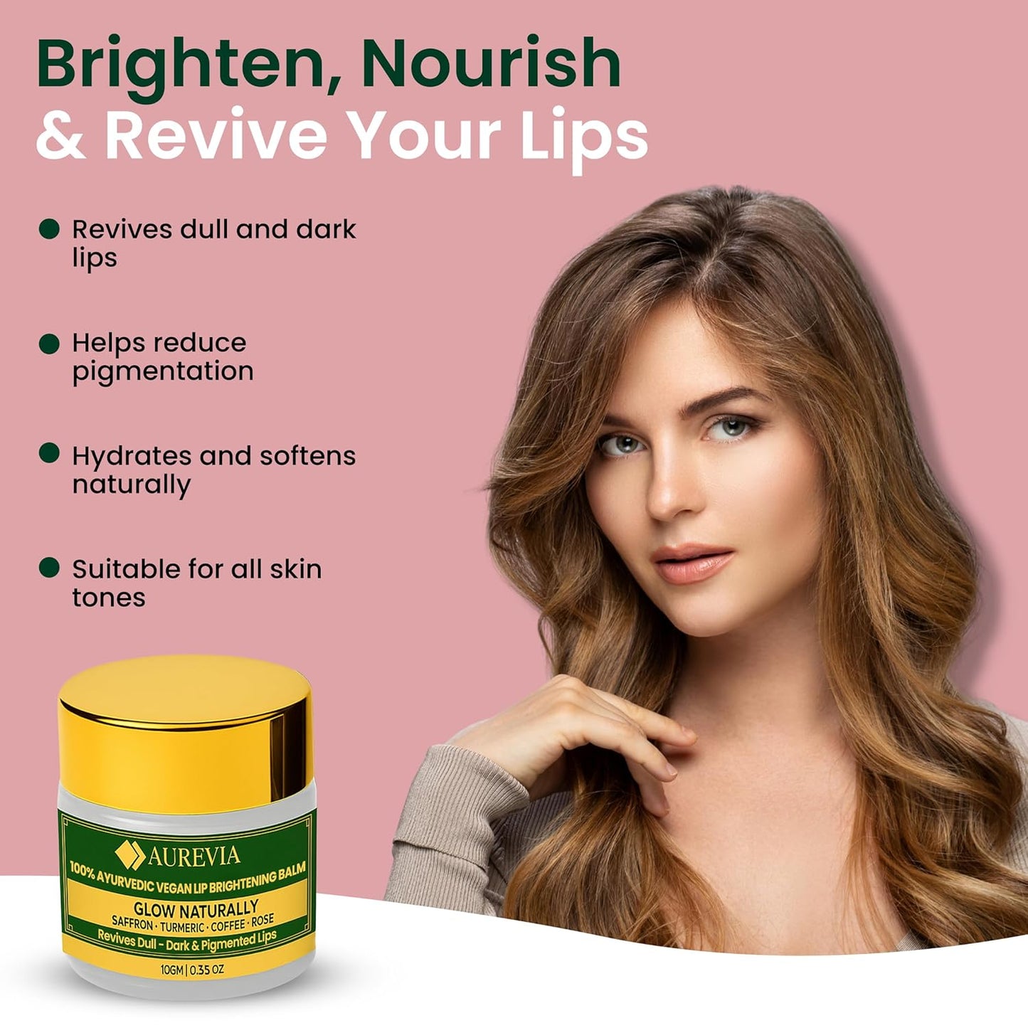 Vegan Lip Balm for Dull, Dark & Smokers' Lips | Naturally – Hydrating & Moisturizing - Antioxidant-Rich