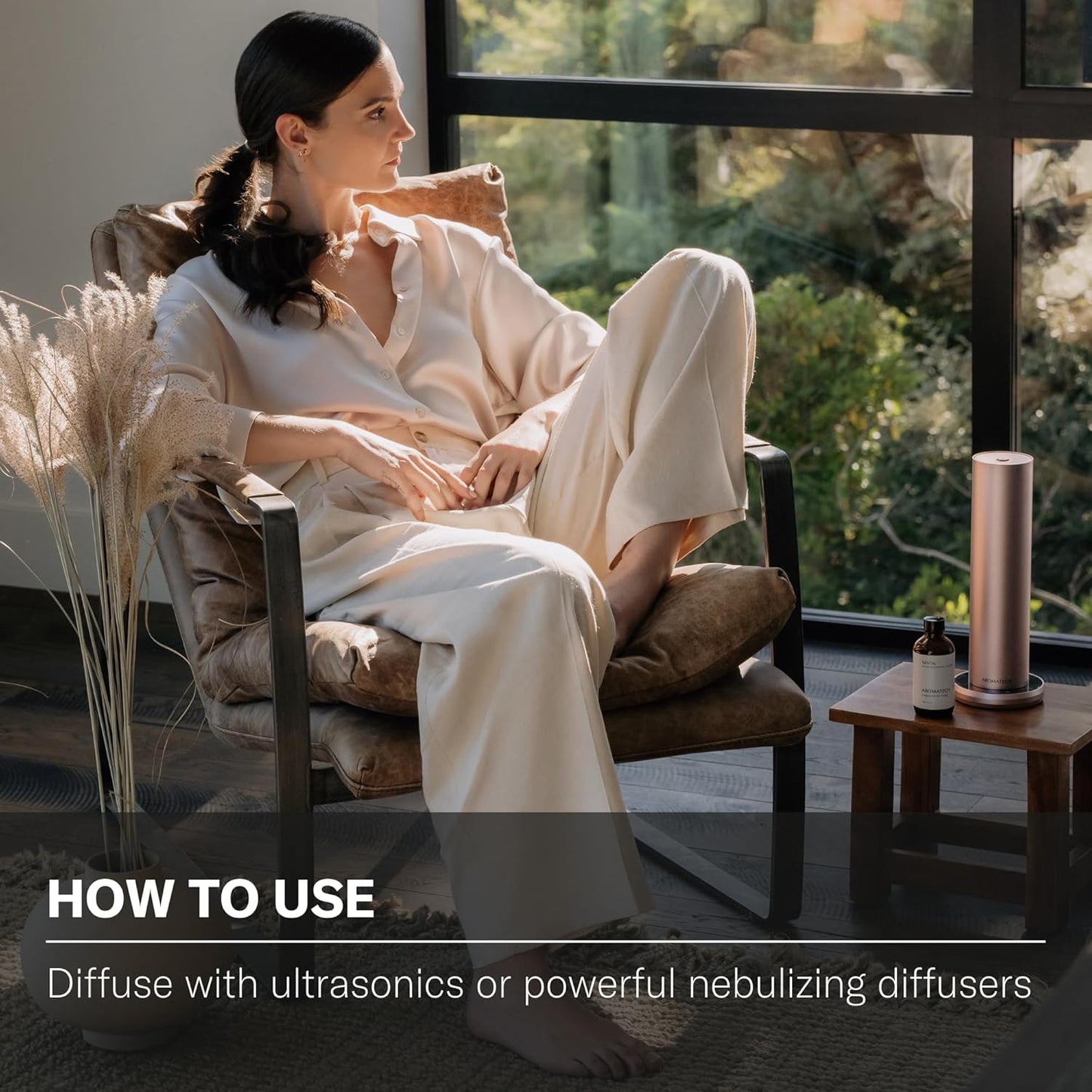 AromaTech Santal Aroma Essential Oil Blend: Luxury Hotel Inspired Aromatherapy with Amber, Vanilla, Cedar & Sandalwood for Ultrasonic Diffusers & Nebulizers - 16 fl oz, 500 ml