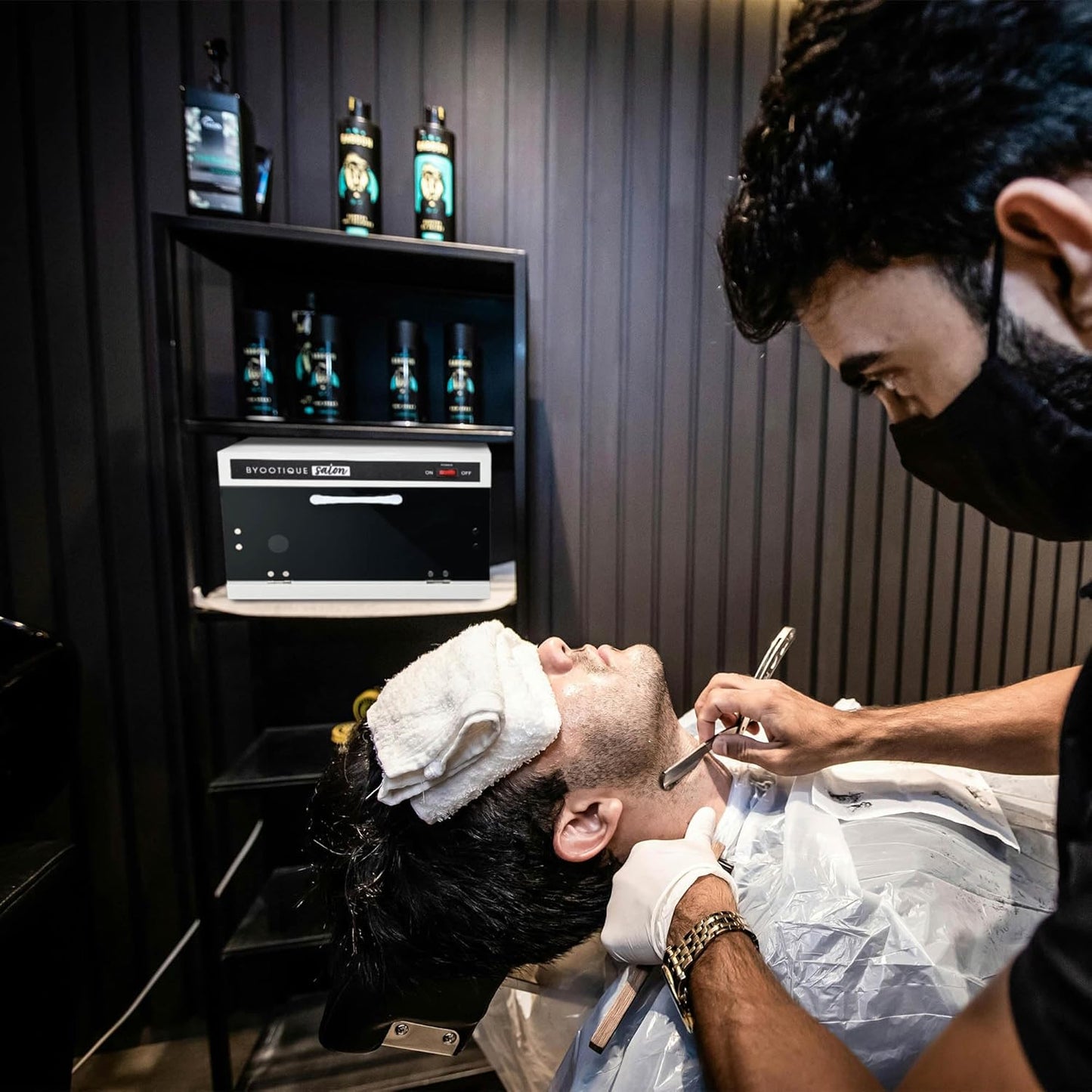 BYOOTIQUE 13L Nail Tool Cleaning Machine Cabinet 275nm Blue Light for Manicure Clippers Facial Skin Beauty Salon Barbershop Spa Equipment Home Metal Tools