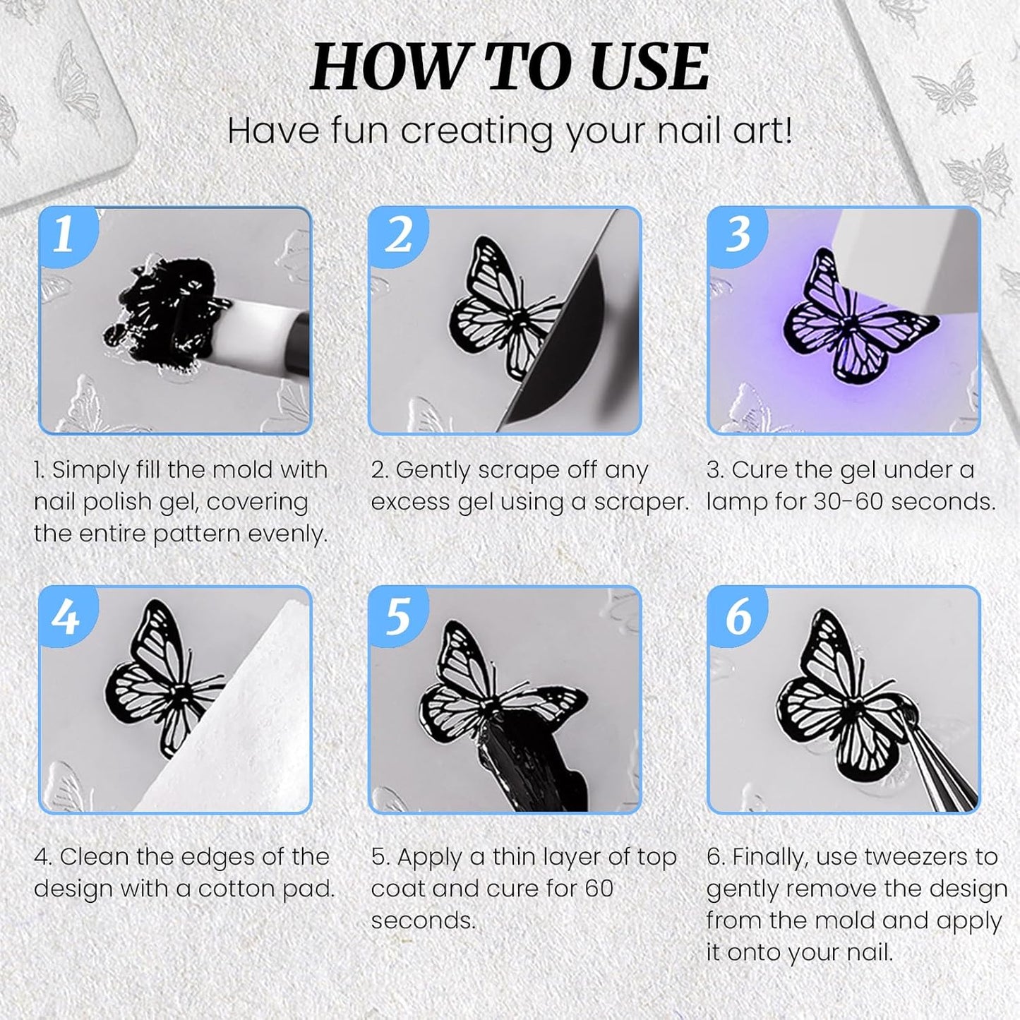 Nail Art Silicone Mold, Rose Nail Decoration Silicone Mold, 3D Nail Art Carving Mold Templates for Precise Embossed Pattern, Nail Tools Nail Charms for Acrylic Nail DIY Craft