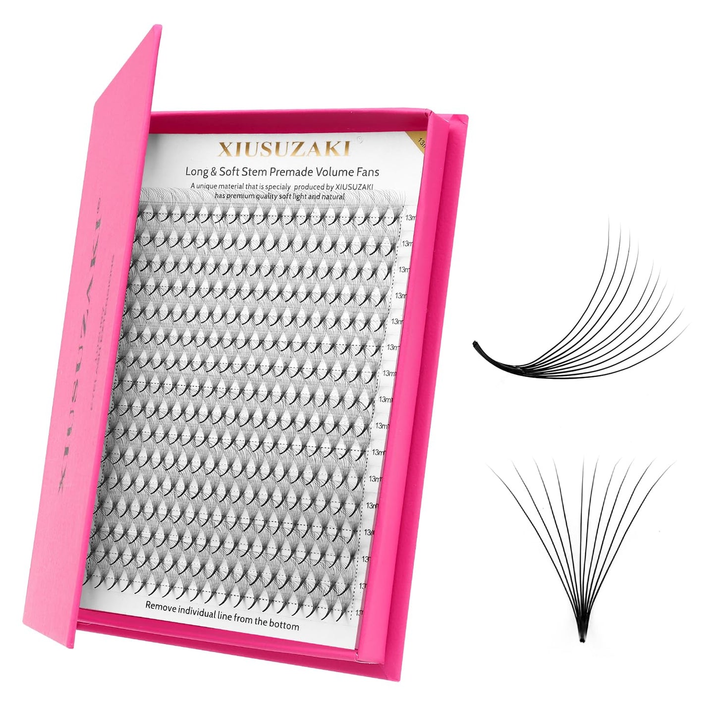Premade Fans Eyelash Extensions 10D Volume Lash Extensions 0.05 Thickness Eyelash Extension D Curl Premade Lash Fans Mix 9-16mm Fluffy Soft Handmade Lash Fan(10D-0.05-D,9-16mm)